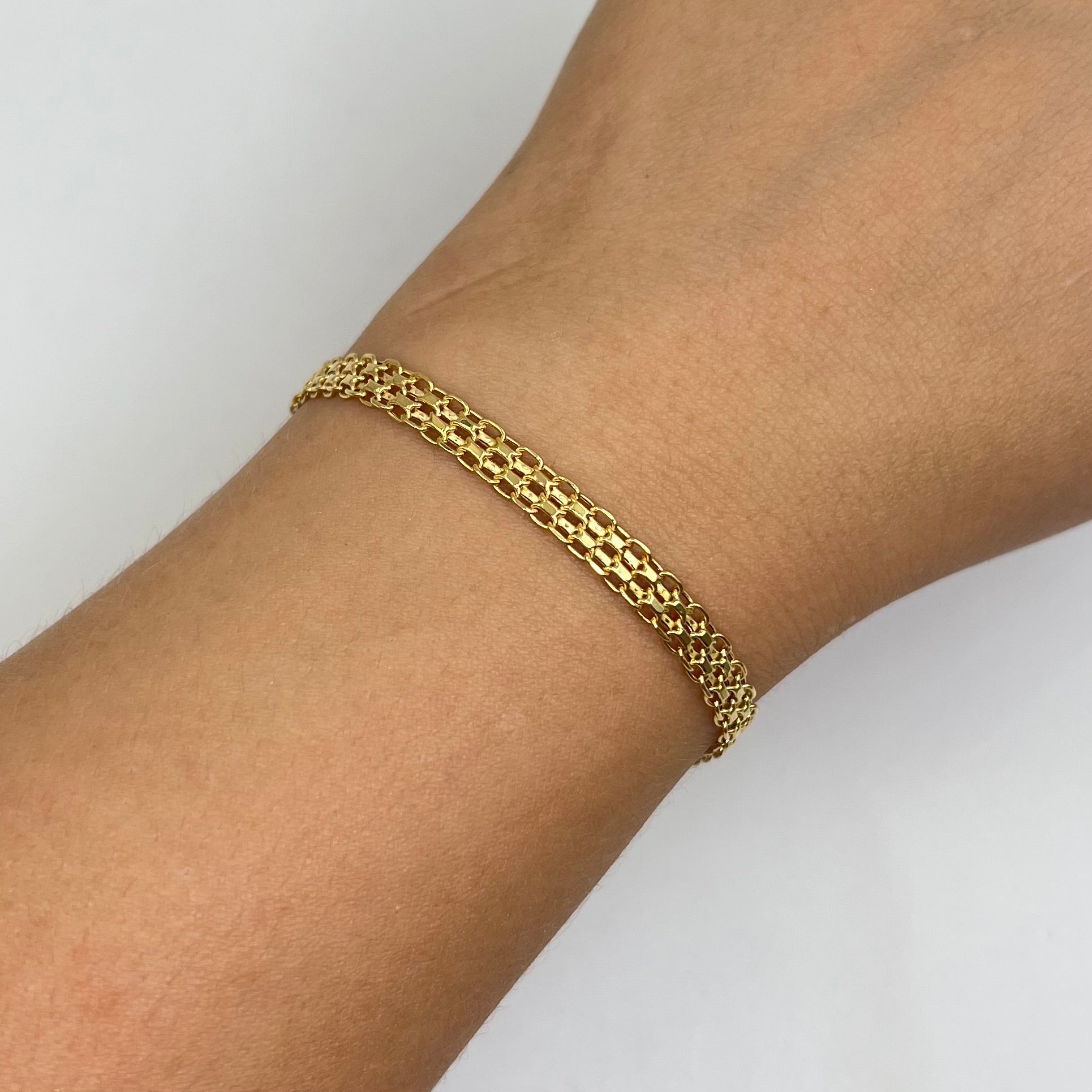 PULSO ITALY CHINO ORO AMARILLO 18K +1 / 4,16 GR / 4,9 MM / 21 CM
