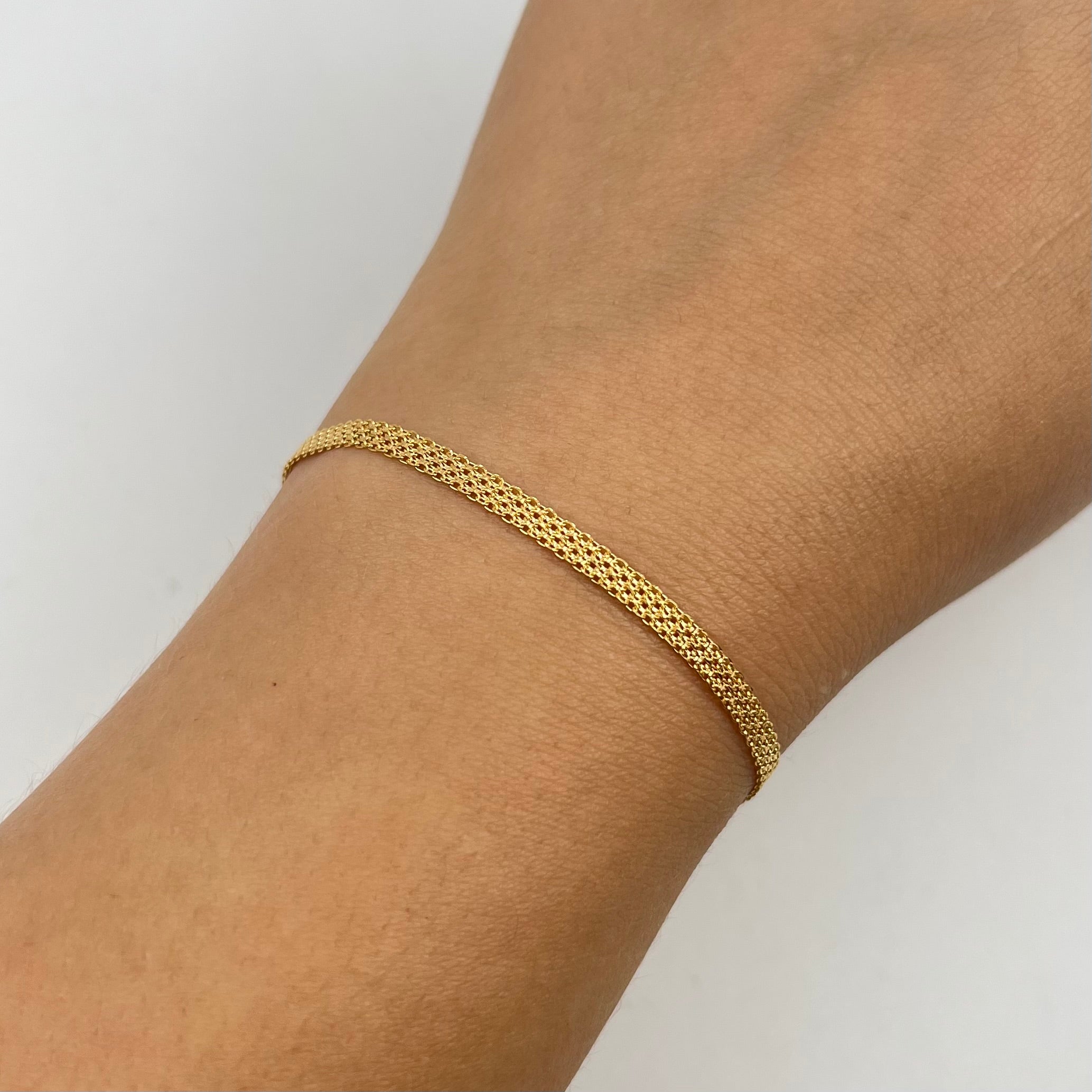 PULSO ITALY CHINO ORO AMARILLO 18K +3 / 2,63 GR / 3 MM / 19 CM