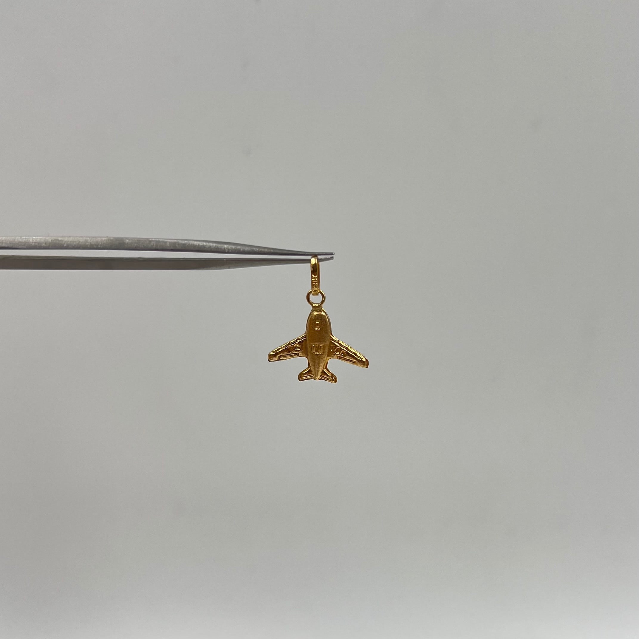 DIJE AVION  ORO AMARILLO 18K 0,49 GR / 15 MM / 1,4 CM