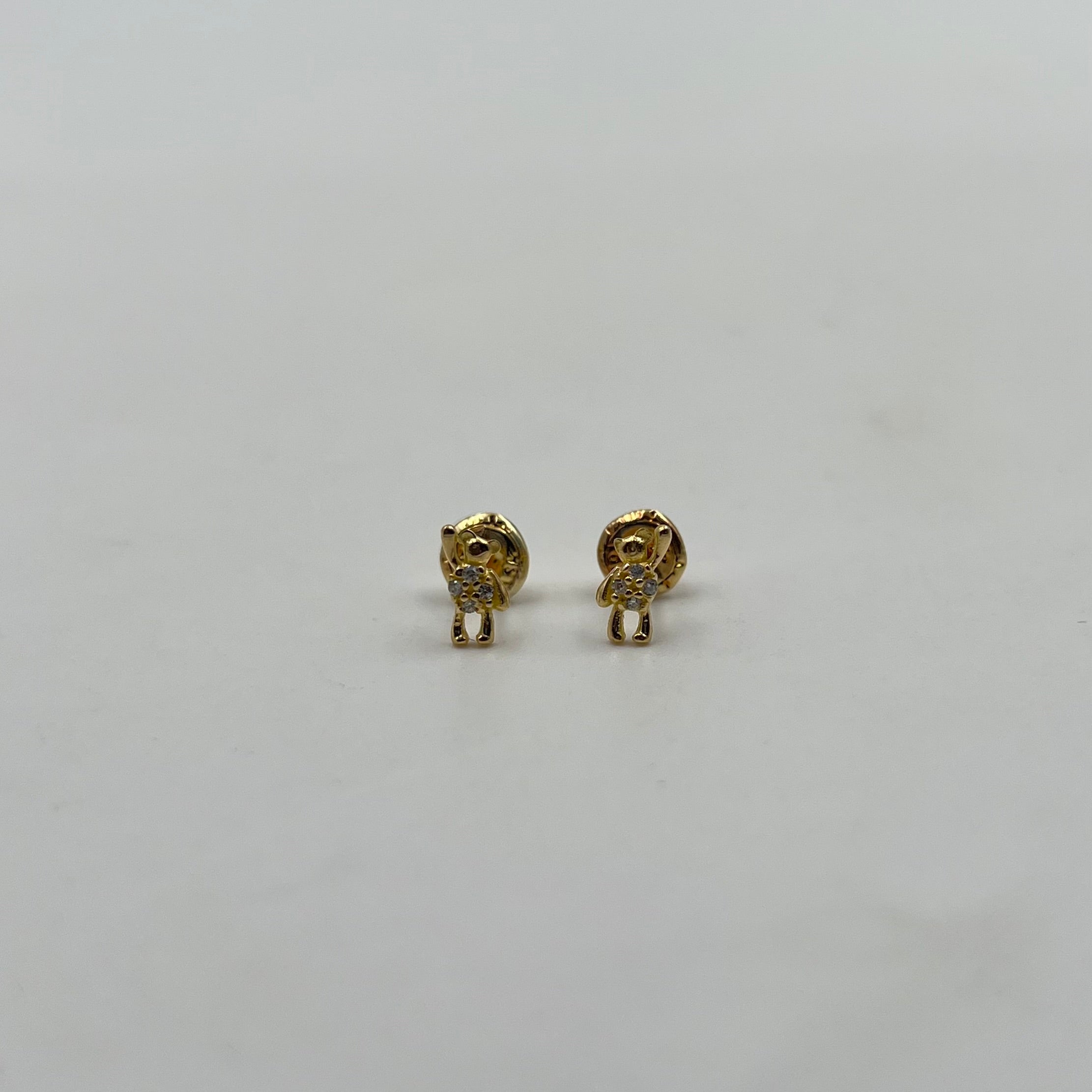TOPOS OSO CIRCONES  ORO AMARILLO 18K 0,72 GR / 7 MM