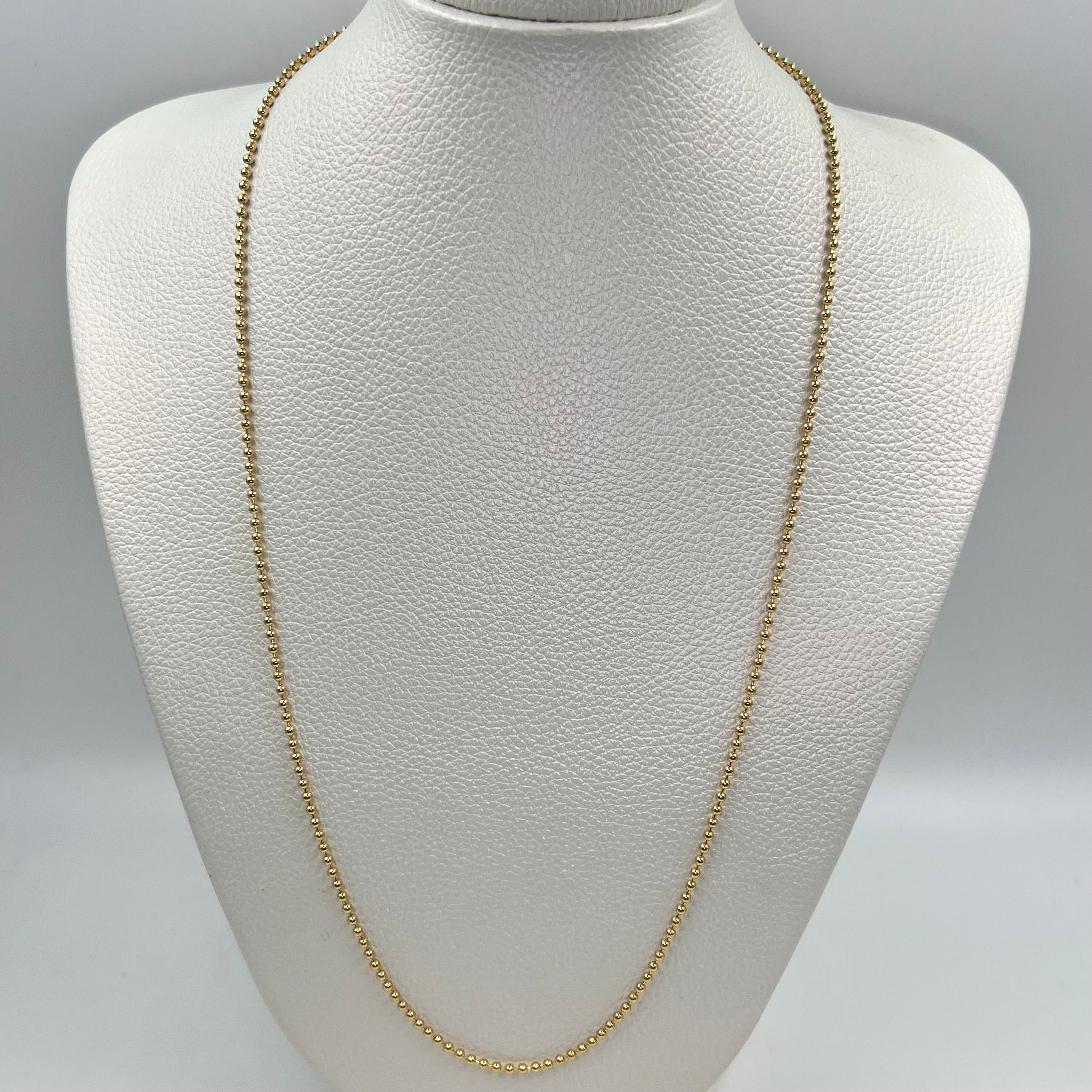 CADENA ITALY MILITAR ORO AMARILLO 18K 9,63 GR / 2,05 MM / 60 CM