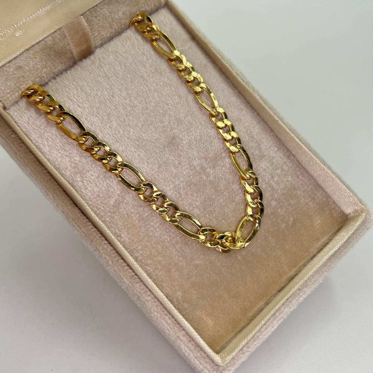 PULSO ITALY FIGARO ORO AMARILLO 18K +1 / 4,95 GR / 5,2 MM / 21 CM
