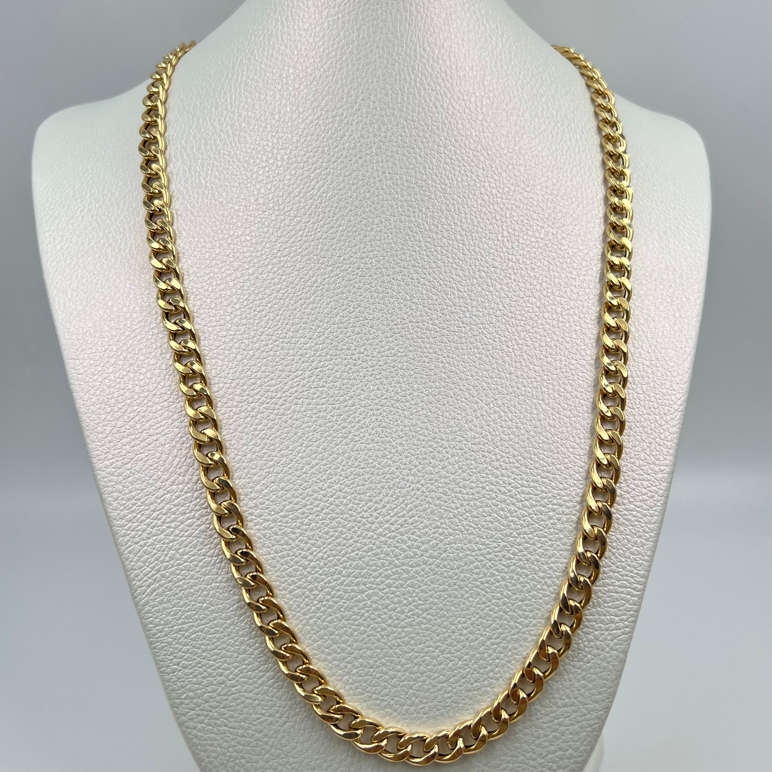 CADENA ITALY CUBANA ORO AMARILLO 18K +3 / 14,4 GR / 7,2 MM / 60 CM