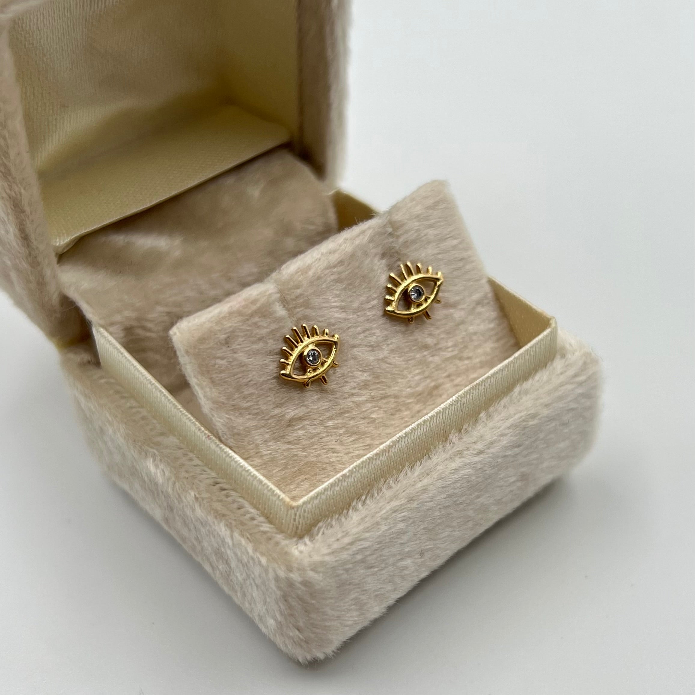 TOPOS OJO TURCO  ORO AMARILLO 18K 0,86 GR / 8 MM