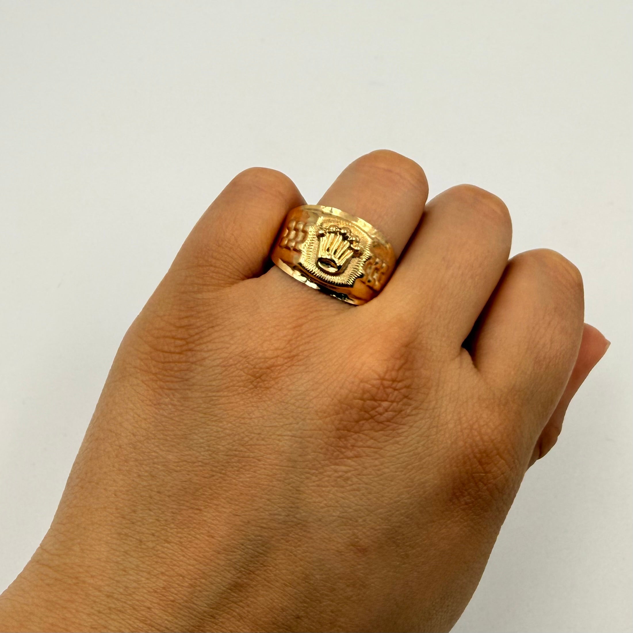 ANILLO RX ORO AMARILLO 18K / TALLA 12 / 3,32 GR / 14 MM