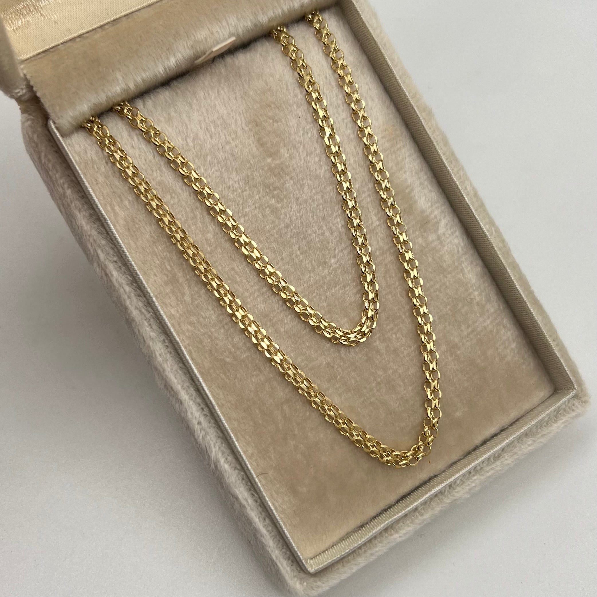 CADENA ITALY CHINA  ORO AMARILLO 18K +1 / 4 GR / 2,5 MM / 60 CM