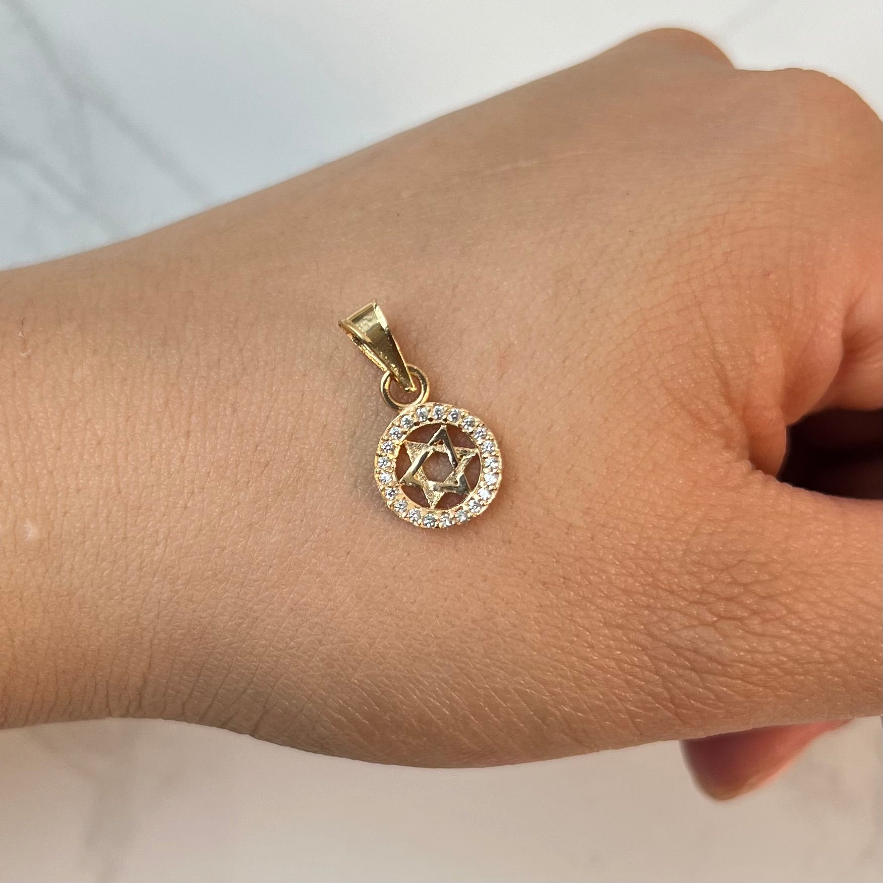 DIJE ESTRELLA DE DAVID  ORO AMARILLO 18K 1 GR / 10 MM / 1,3 CM