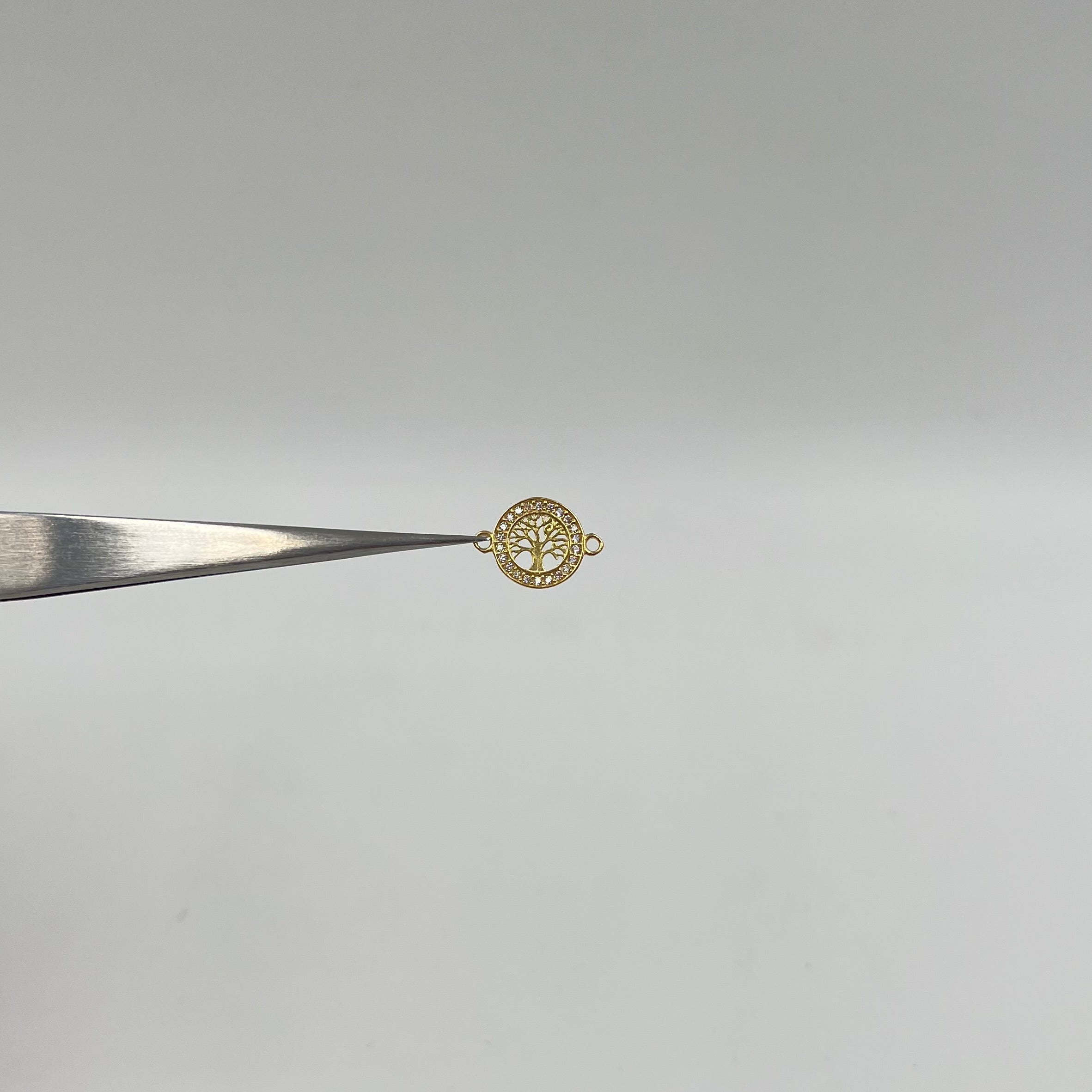 HERRAJE ARBOL DE LA VIDA CASTING BLANCO  ORO AMARILLO 18K +1 / 0,81 GR / 1,4 CM