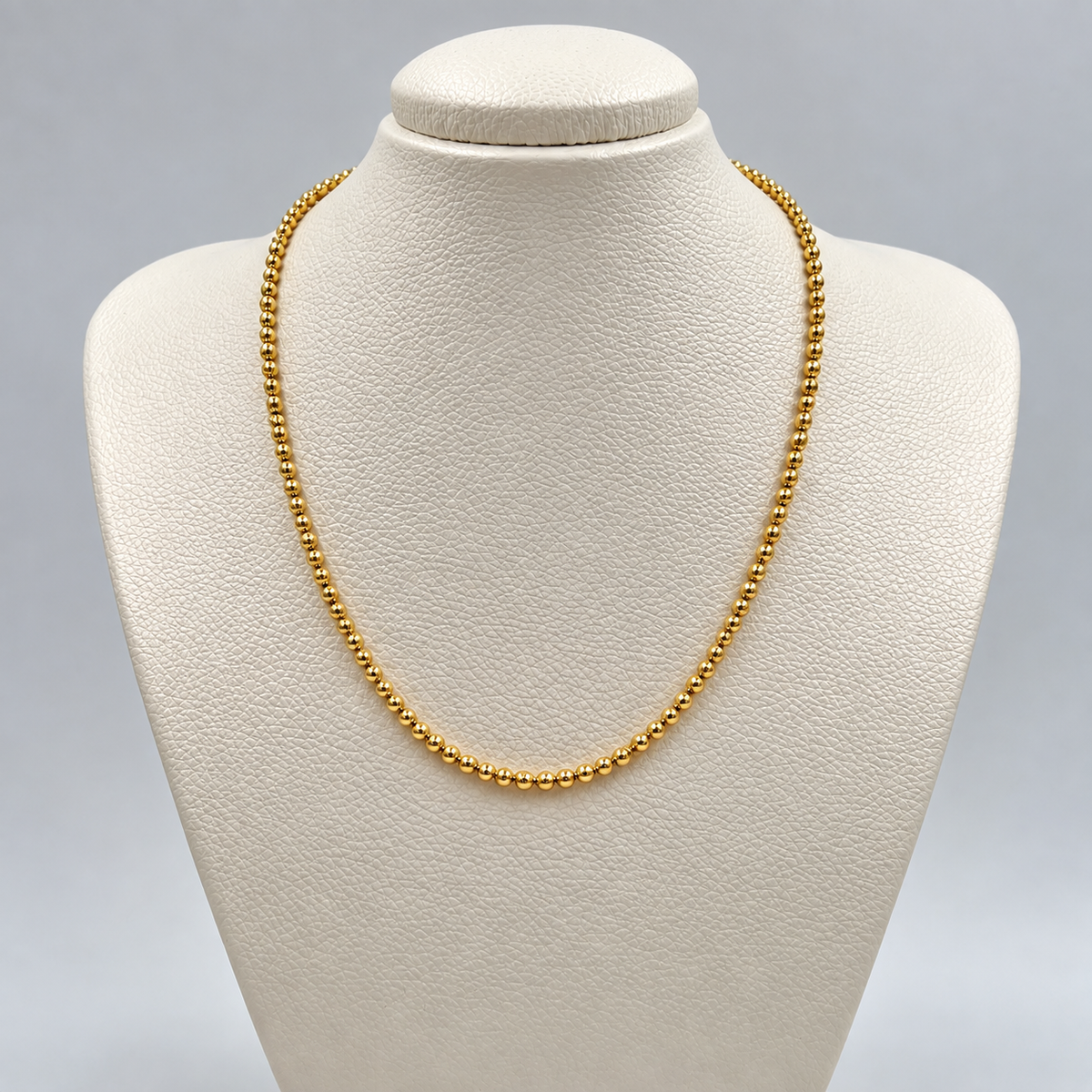 CADENA ITALY BOLA LISA GRADUABLE ORO AMARILLO 18K +3 / 2,69 GR / 3 MM / 45 CM