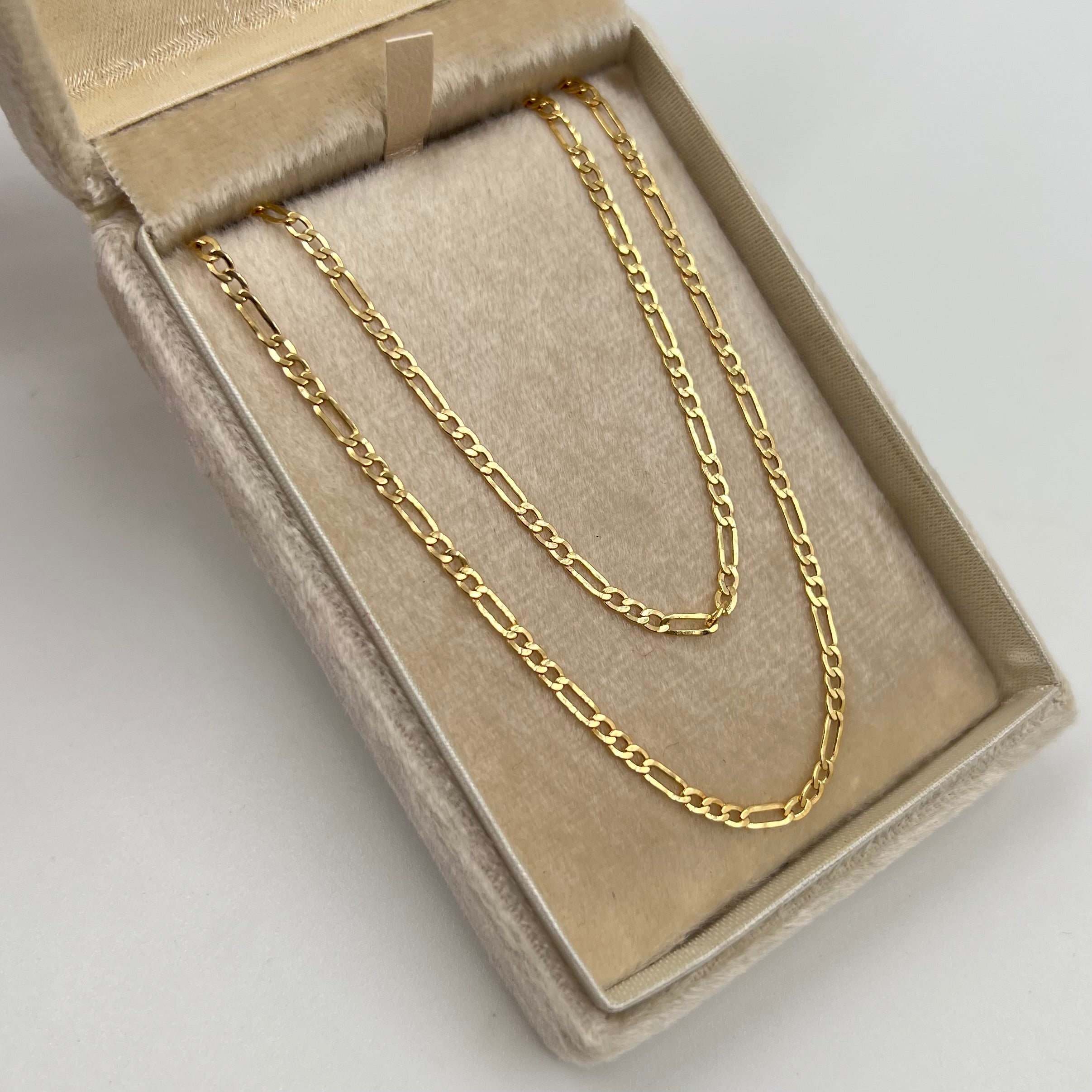 CADENA ITALY FIGARO ORO AMARILLO 18K +3 / 2,5 GR / 2,5 MM / 45 CM