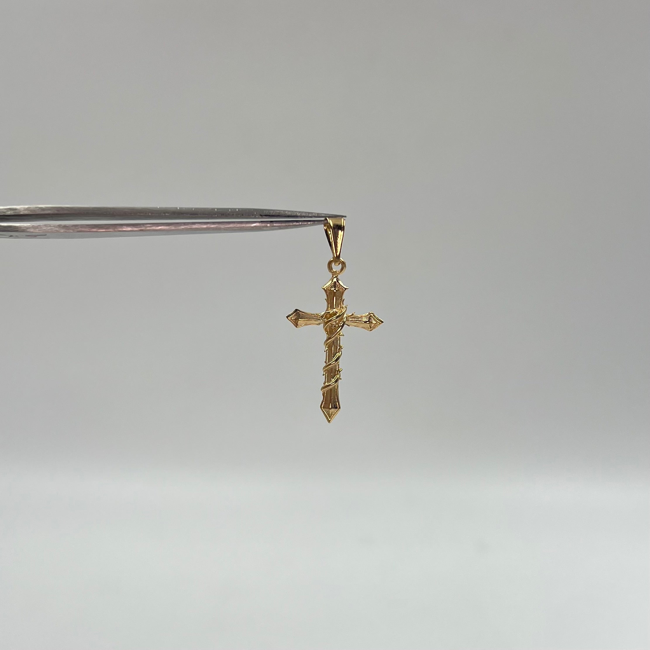 DIJE CRUCIFIJO  ORO AMARILLO 18K 1,5 GR / 17 MM / 3 CM