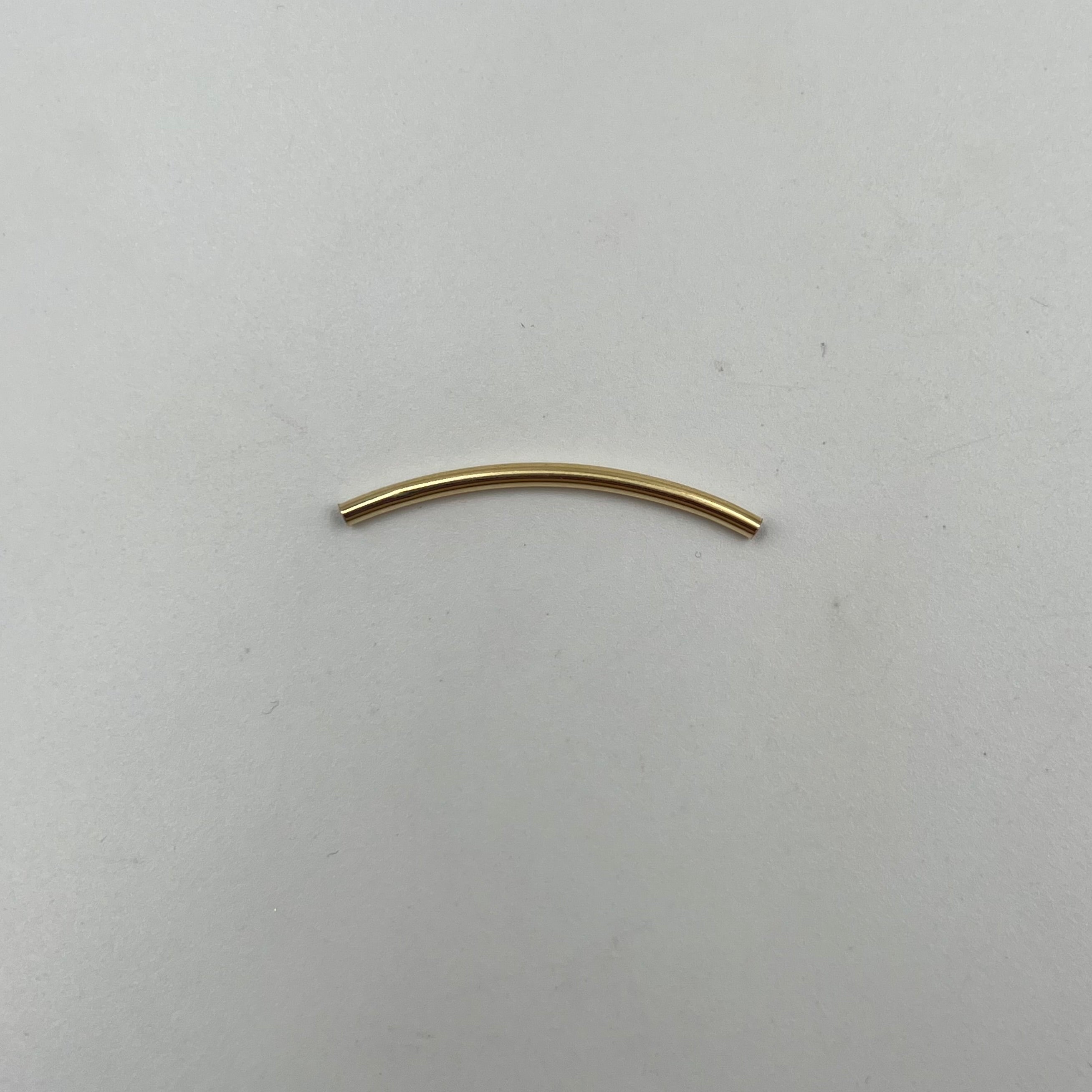 HERRAJE TUBO LISO  ORO AMARILLO 18K 0,27 GR / 3,3 CM