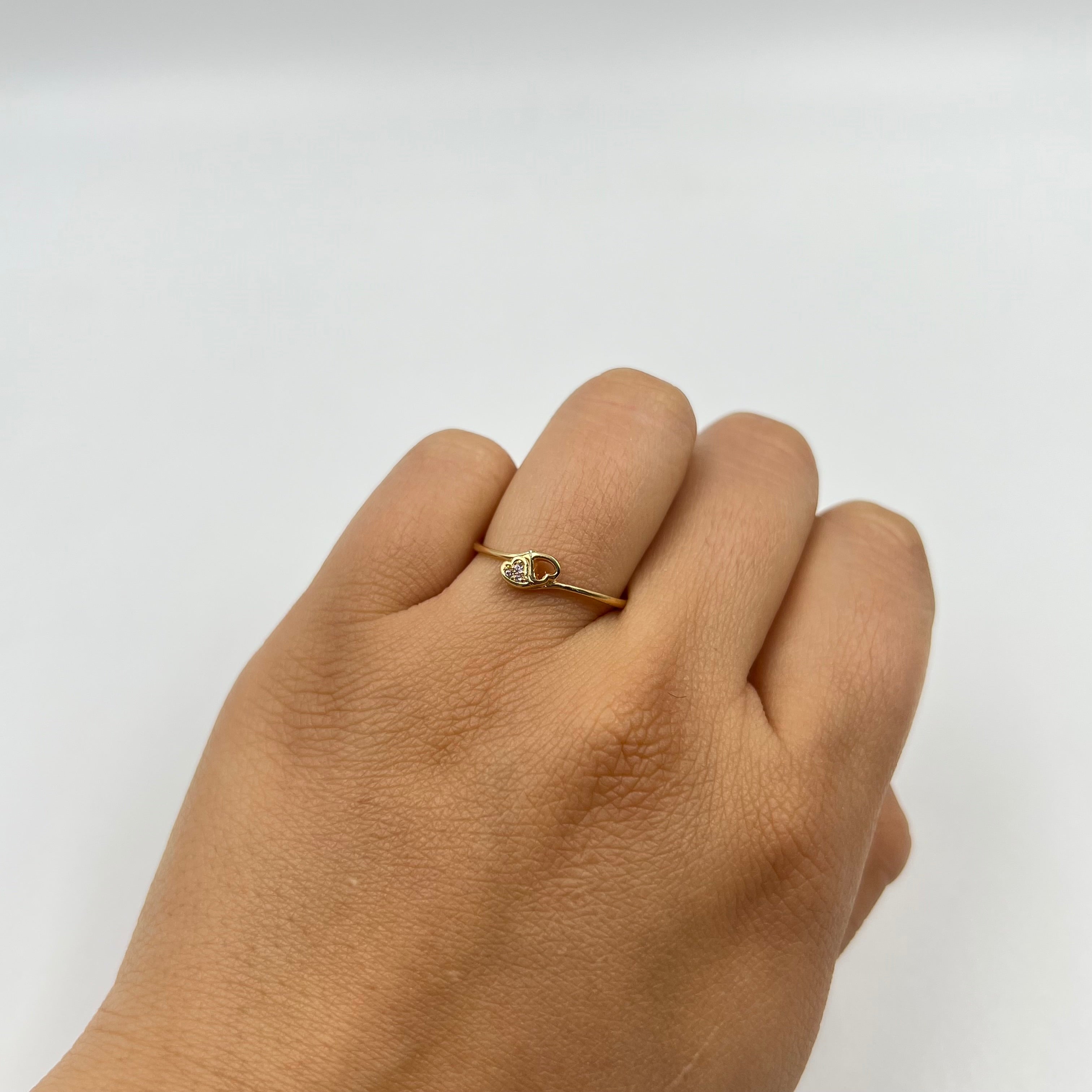 ANILLO CORAZON CASTING  ORO AMARILLO 18K / TALLA 6 1/4 / 1,22 GR / 4 MM