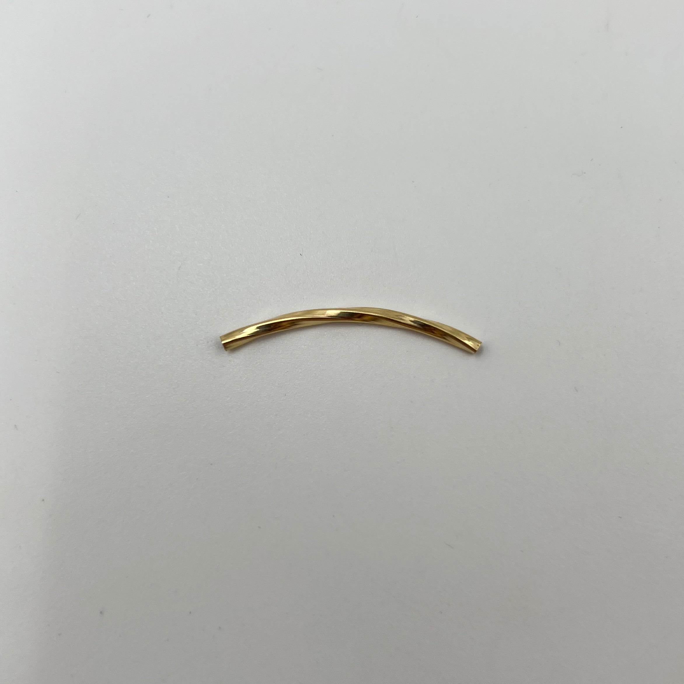 HERRAJE TUBO ENTORCHADO ORO AMARILLO 18K 0,25 GR / 3,1 CM