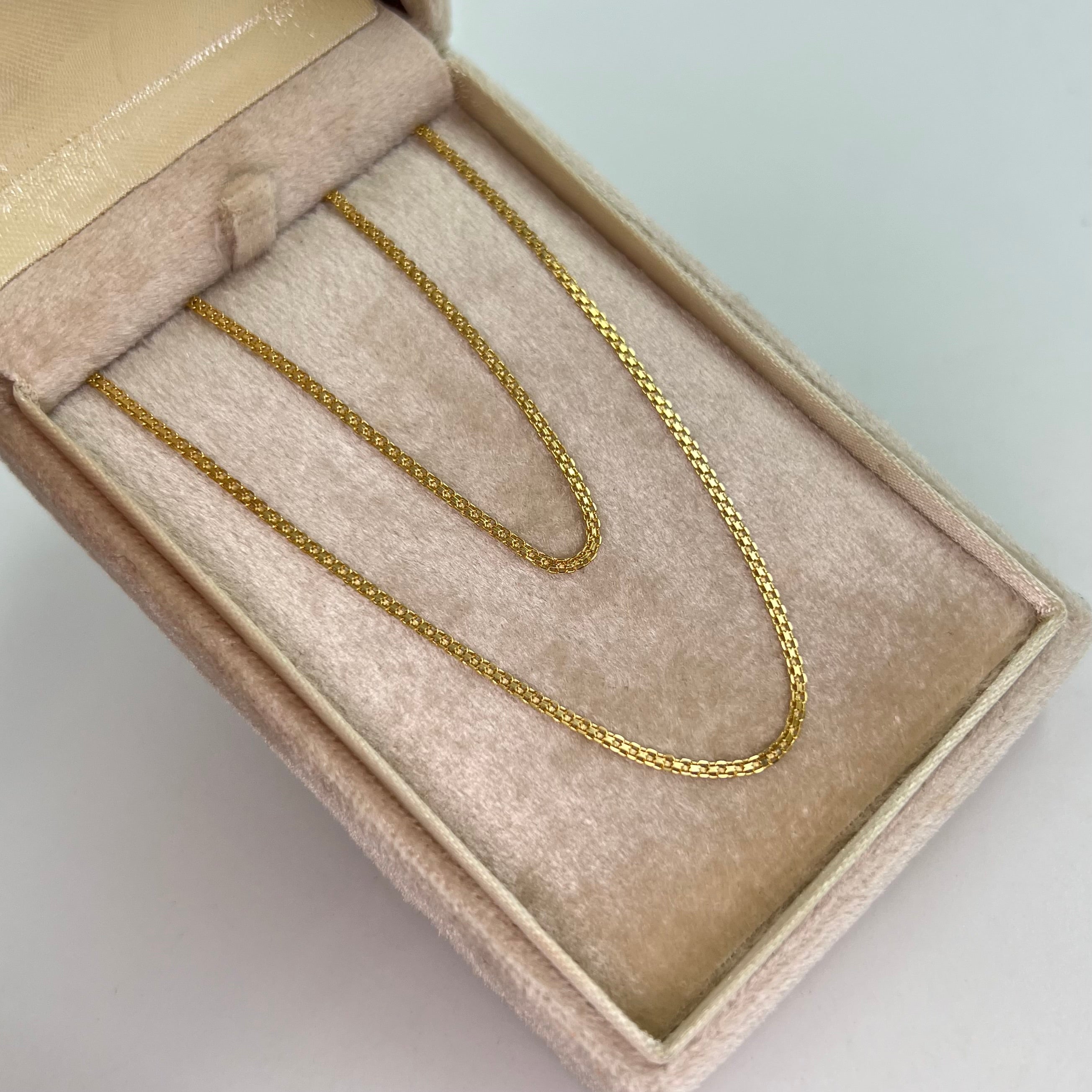 CADENA ITALY CHINA ORO AMARILLO 18K +3 / 2,5 GR / 1,5 MM / 45 CM