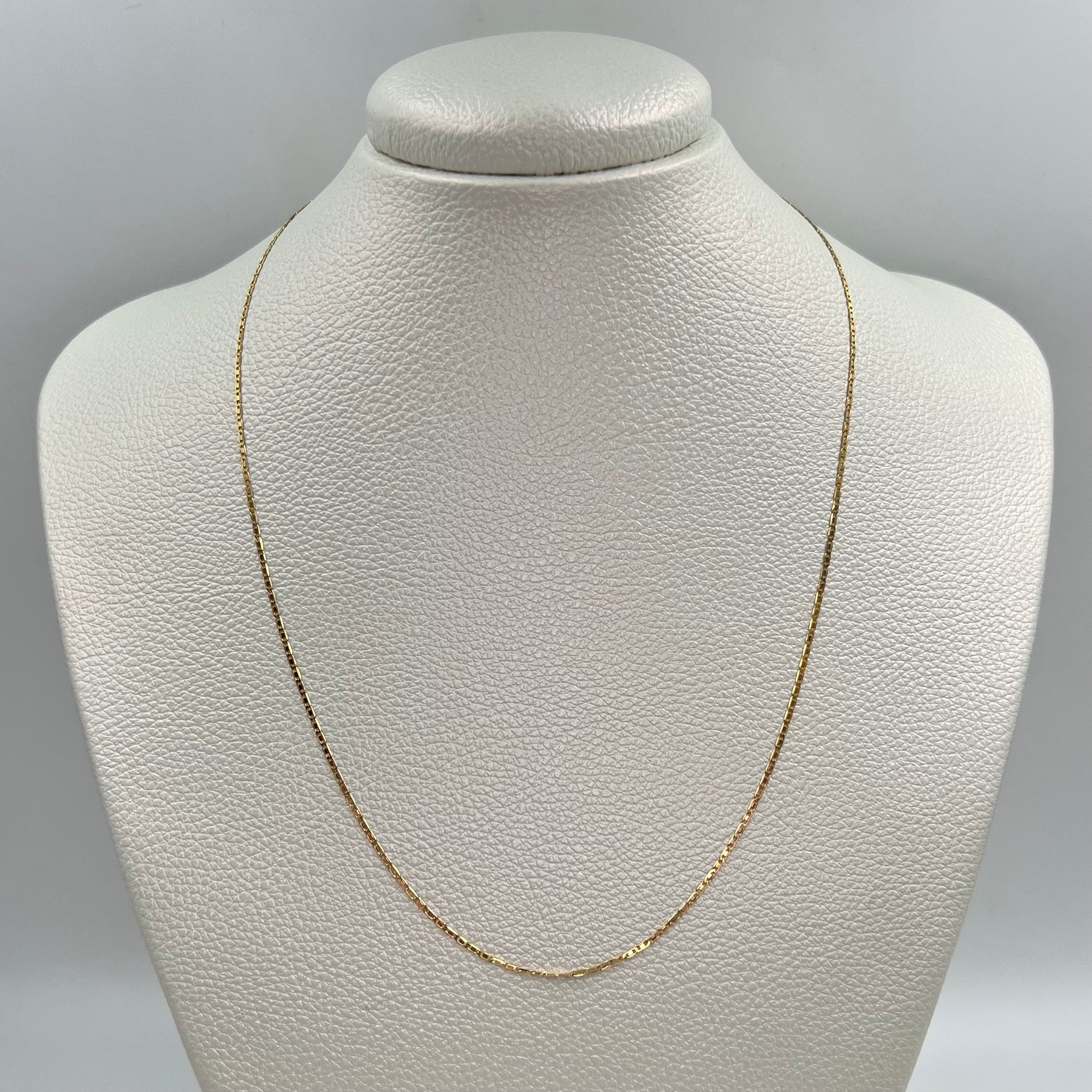 CADENA ITALY PLANA  ORO AMARILLO 18K +3 / 1,45 GR / 1,1 MM / 45 CM