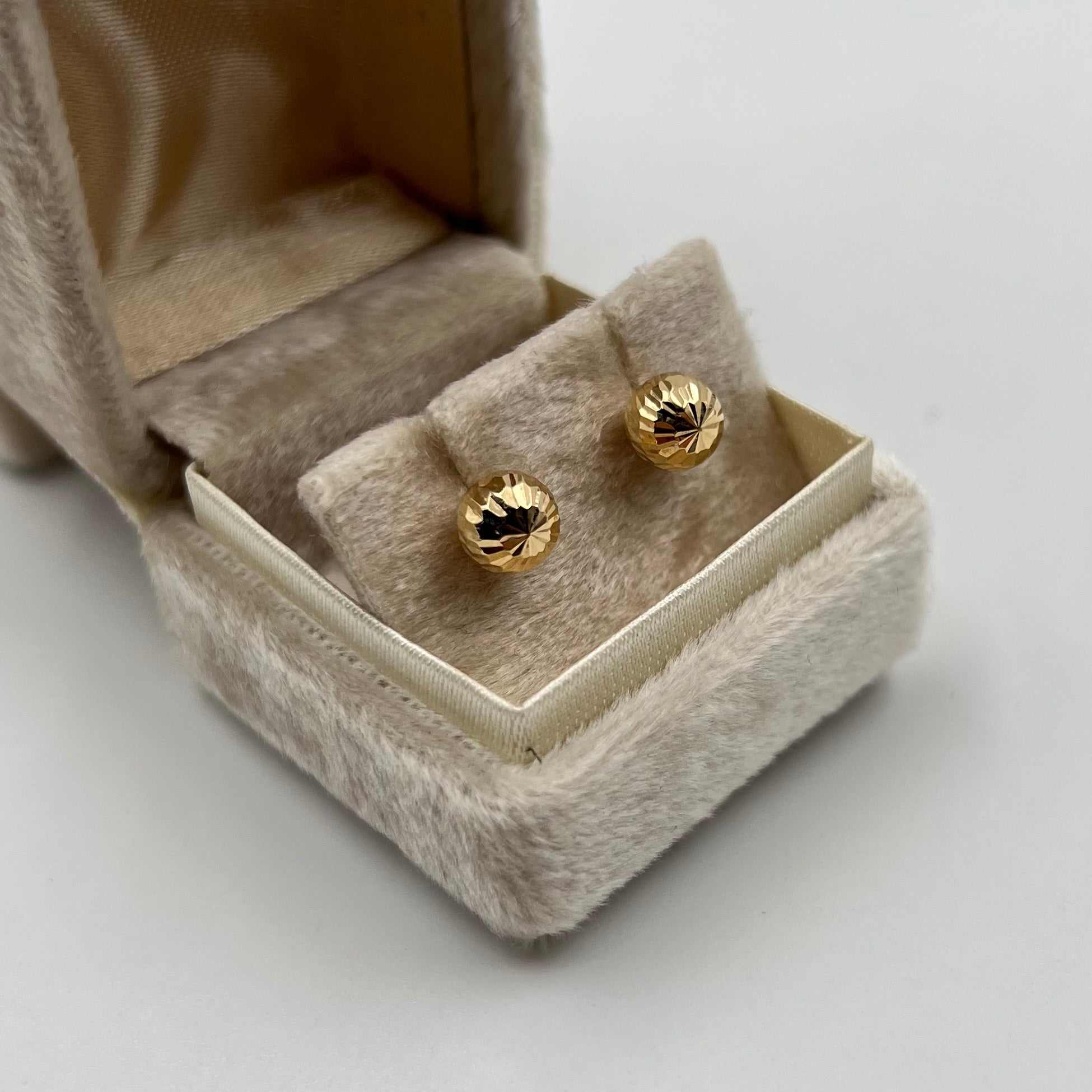 TOPOS BOLA DIAMANTADAA ORO AMARILLO 18K 0,85 GR / 7 MM