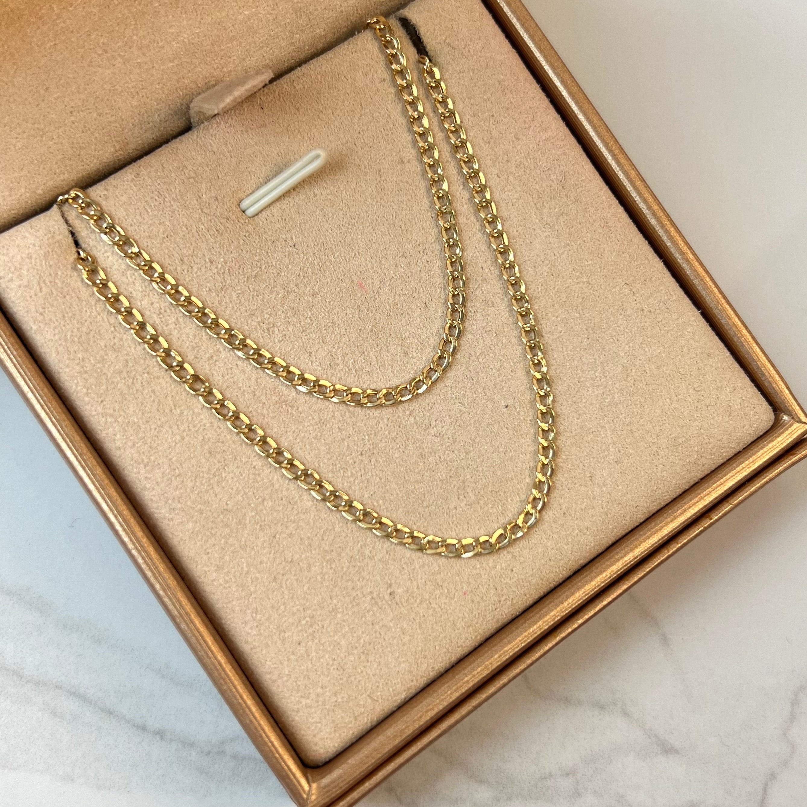 CADENA ITALY CUBANA MINI  ORO AMARILLO 18K +3 / 3,68 GR / 2,3 MM / 60 CM