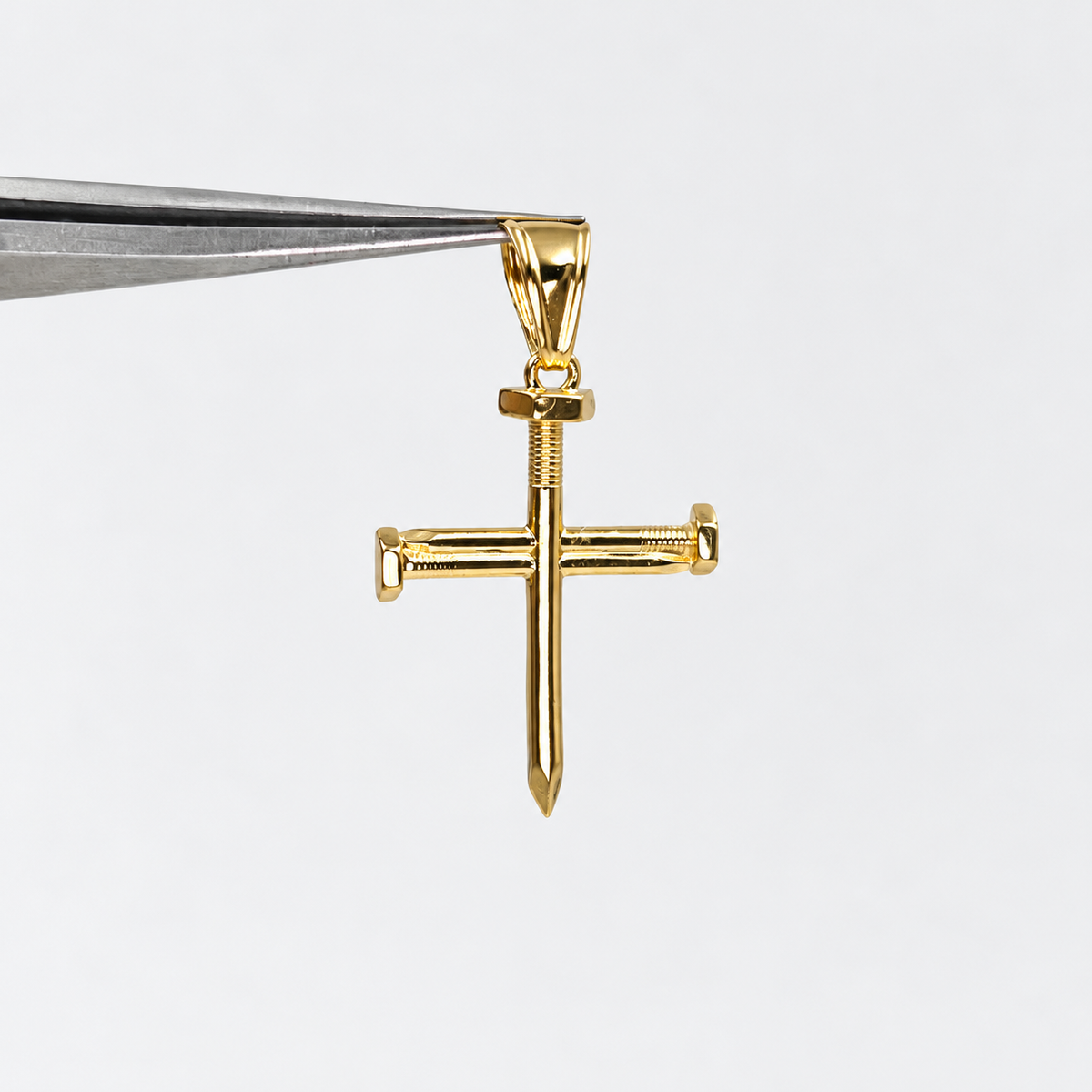 DIJE CRUZ CLAVO  ORO AMARILLO 18K 2,03 GR / 20 MM / 2,8 CM