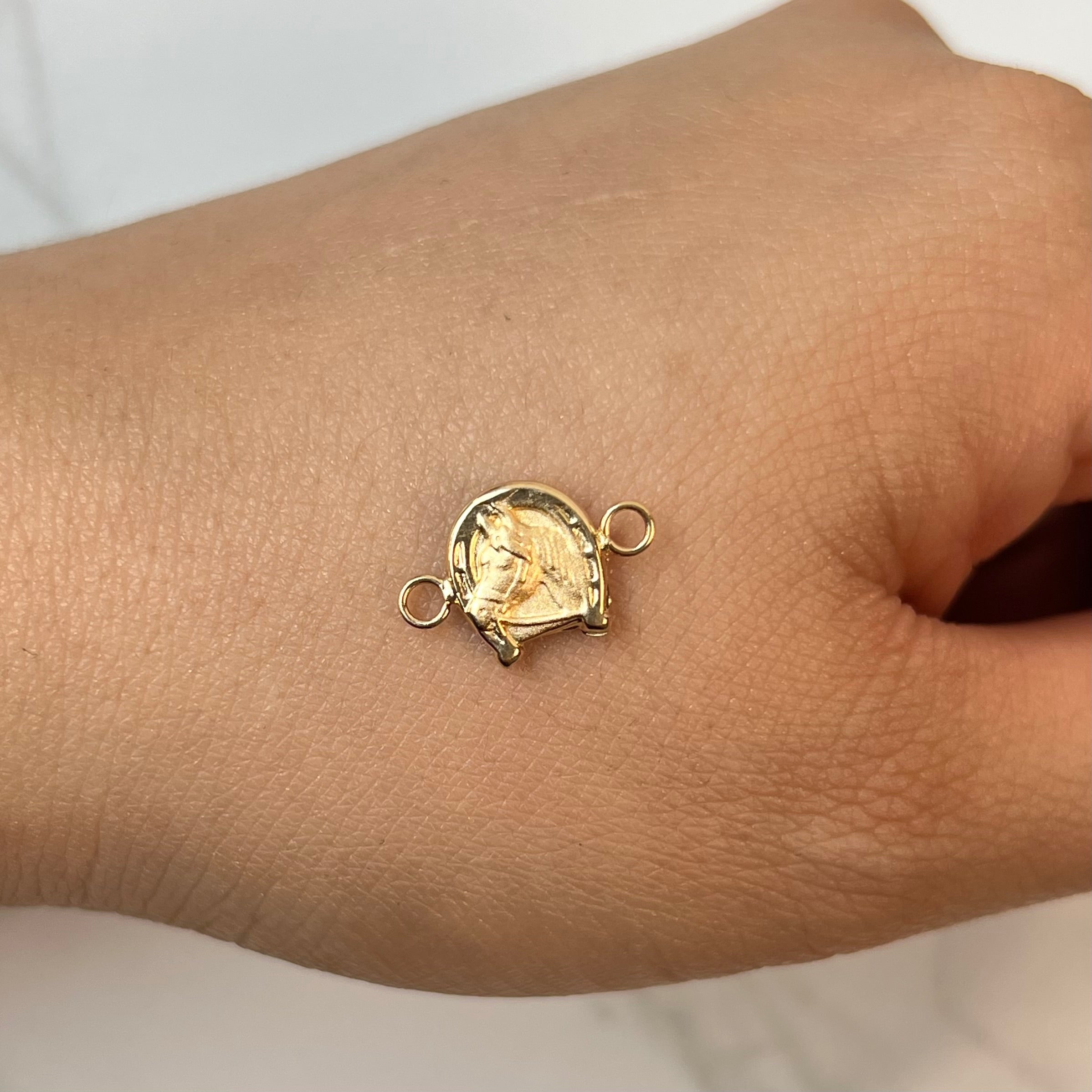 HERRAJE CABALLO ORO AMARILLO 18K 0,53 GR / 1,0 CM  BROCHE