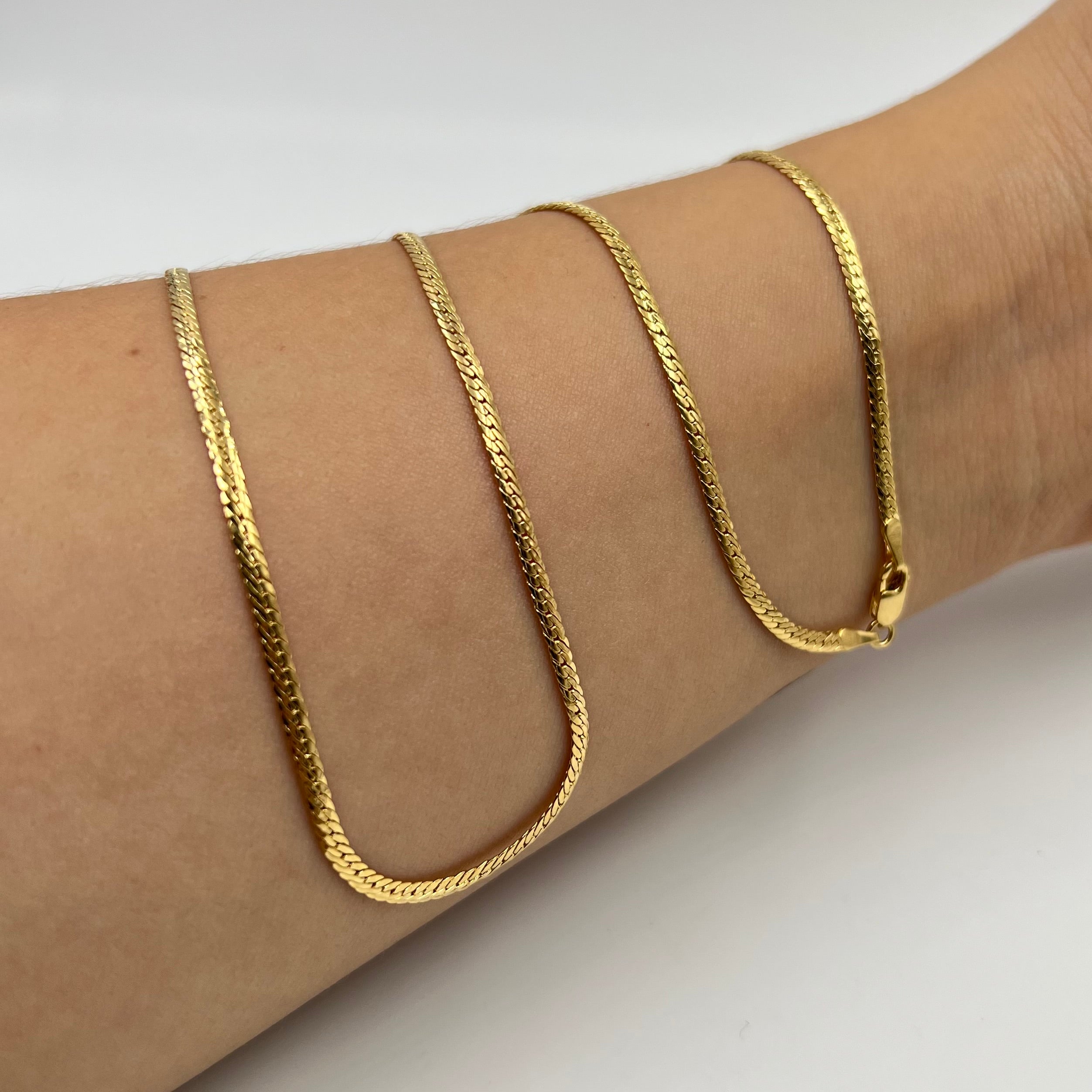 CADENA ITALY SERPIENTE ORO AMARILLO 18K +3 / 3,6 GR / 2,2 MM / 45 CM