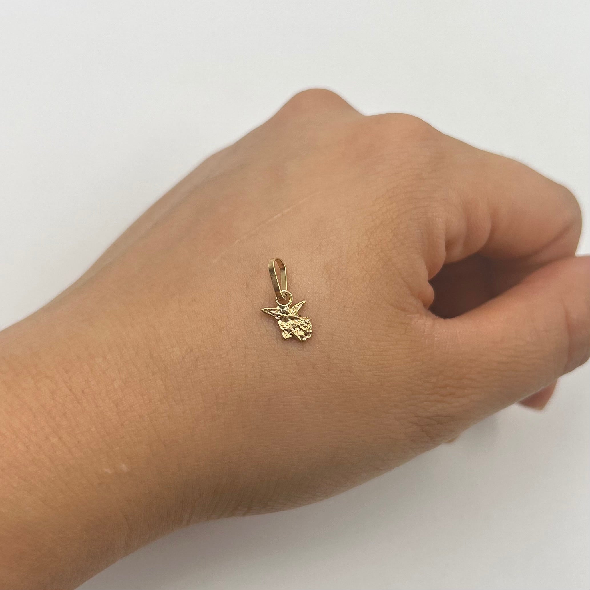 DIJE SAN MIGUEL ARCANGEL  ORO AMARILLO 18K 0,28 GR / 7 MM / 0,8 CM