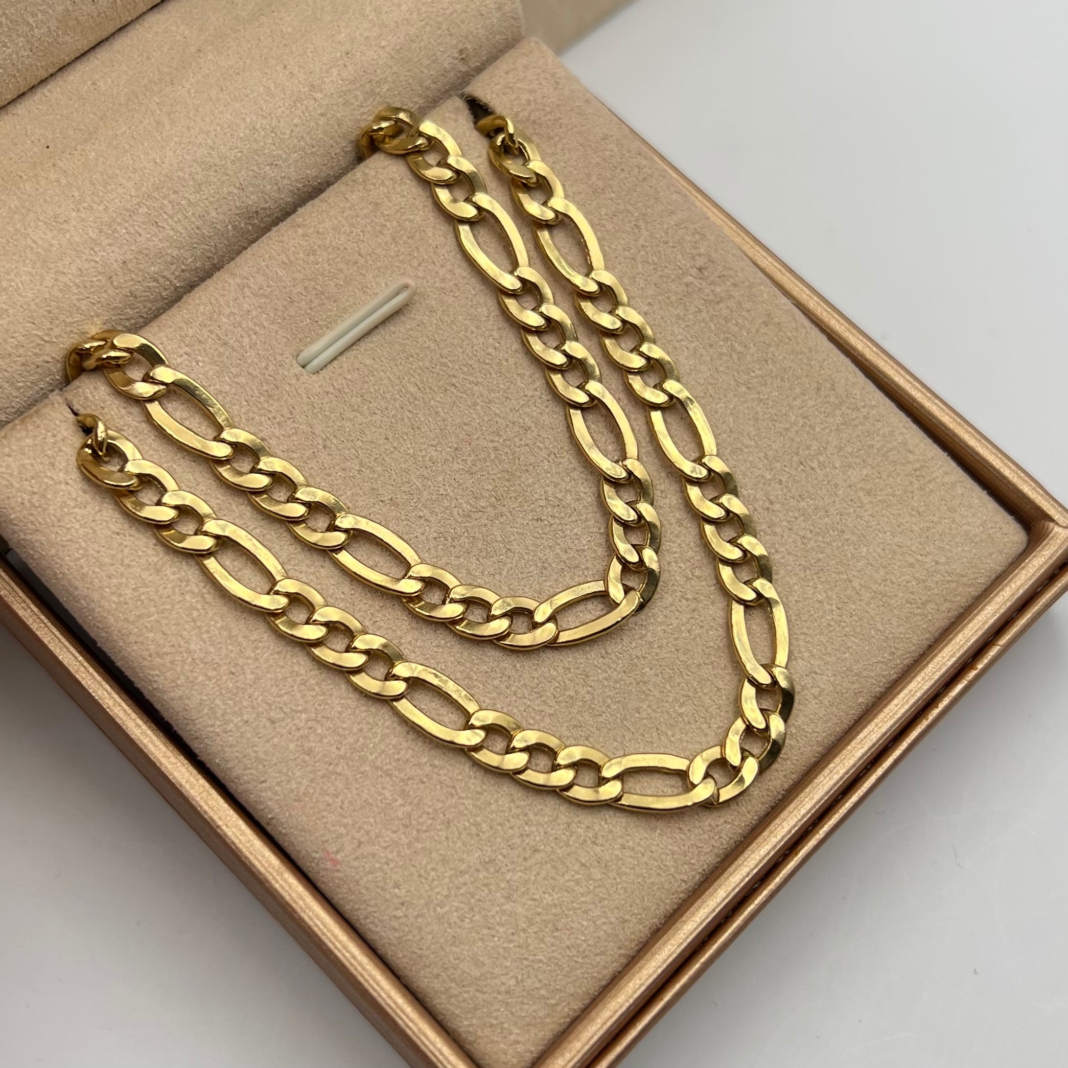 CADENA ITALY FIGARO 3X1 ORO AMARILLO 18K +1 / 18,14 GR / 5,7 MM / 60 CM