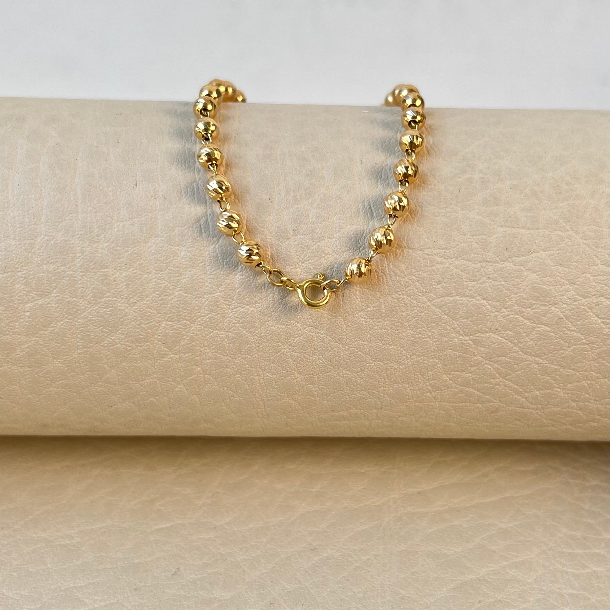 PULSO MILITAR DIAMANTADO  ORO AMARILLO 18K +2 / 3,77 GR / 4 MM / 20 CM