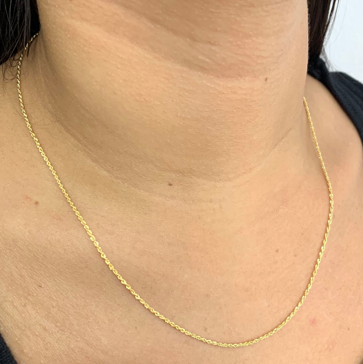 CADENA ITALY LAZO ORO AMARILLO 18K +3 / 0,85 GR / 1,2 MM / 45 CM