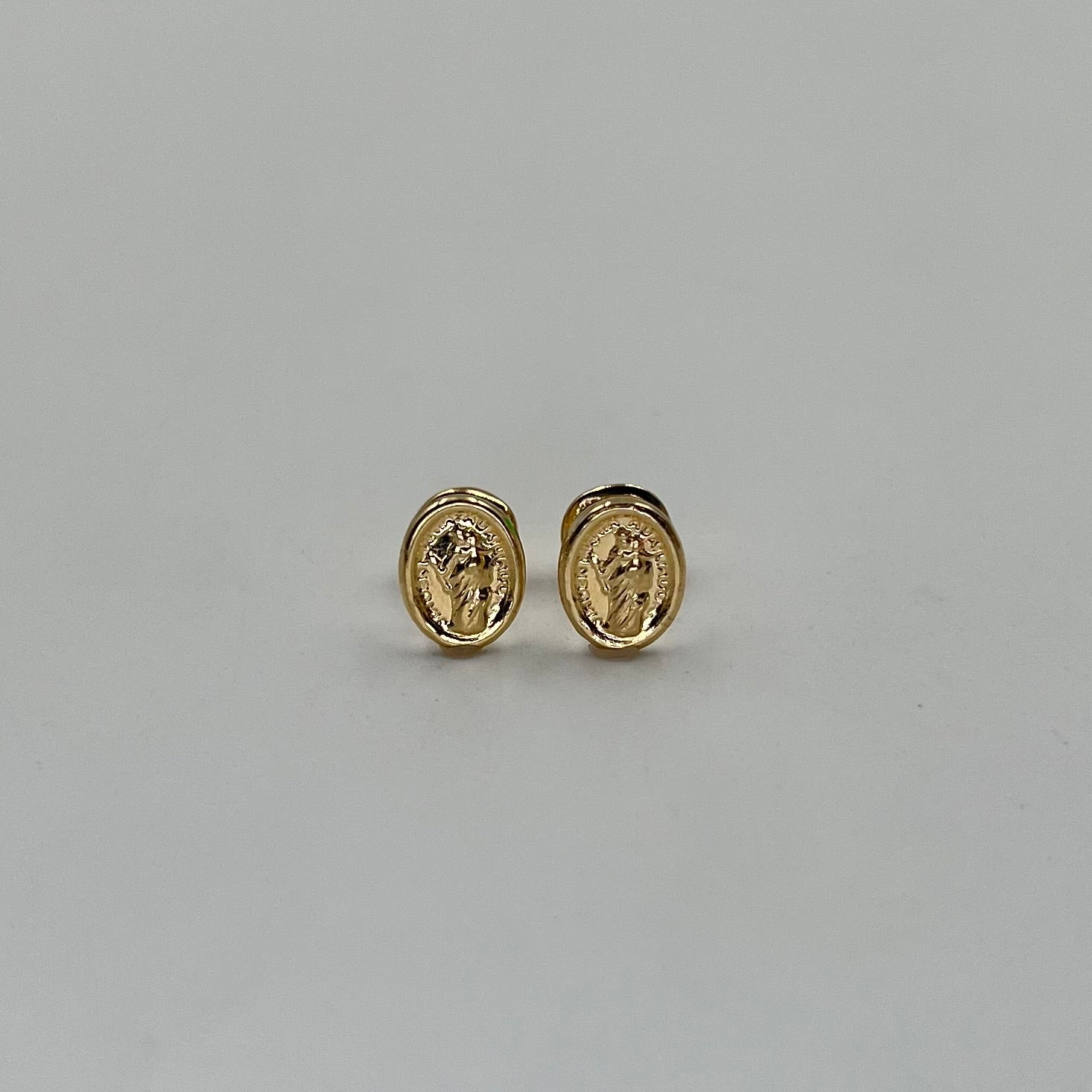 TOPOS VIRGEN MARIA AUXILIADORA  ORO AMARILLO 18K 0,7 GR / 6 MM