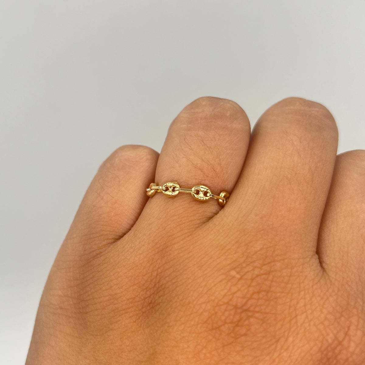 ANILLO BABY GC DIAMANTADO ORO AMARILLO 18K / TALLA 8 / 0,67 GR / 3 MM