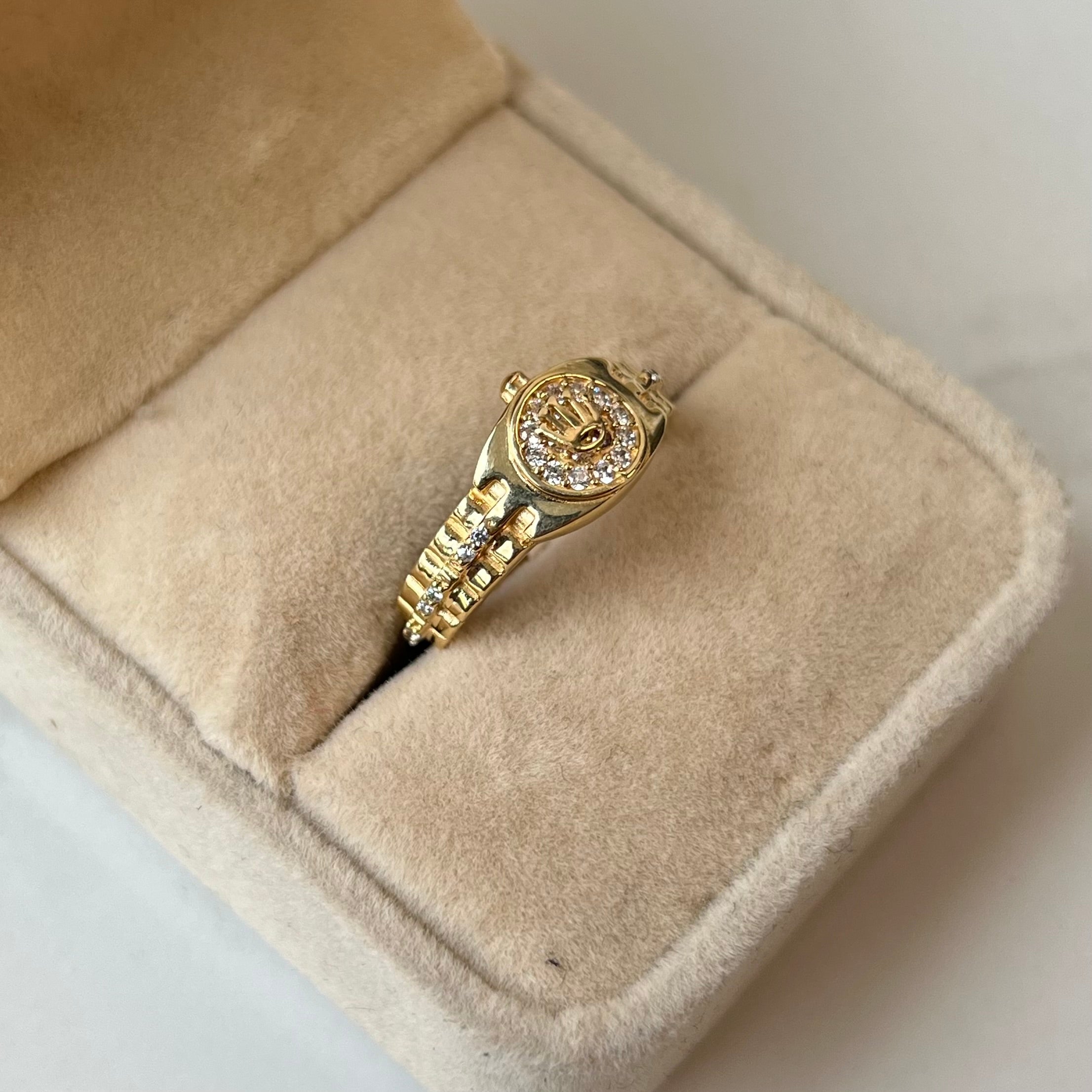 ANILLO RX CIRCON BLANCO ORO AMARILLO 18K / TALLA 6/5 / +2 / 3,74GR / 3,1 MM