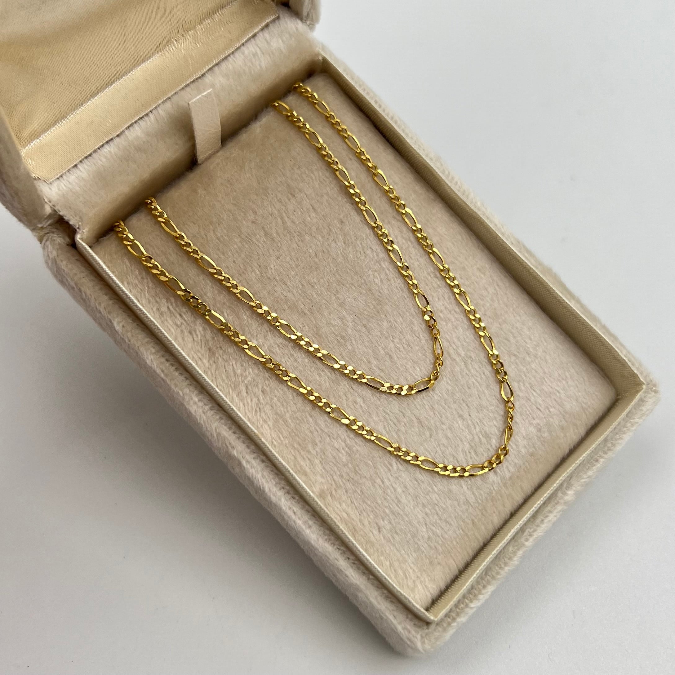 CADENA ITALY FIGARO 3X1 ORO AMARILLO 18K +3 / 1,87 GR / 2 MM / 50 CM