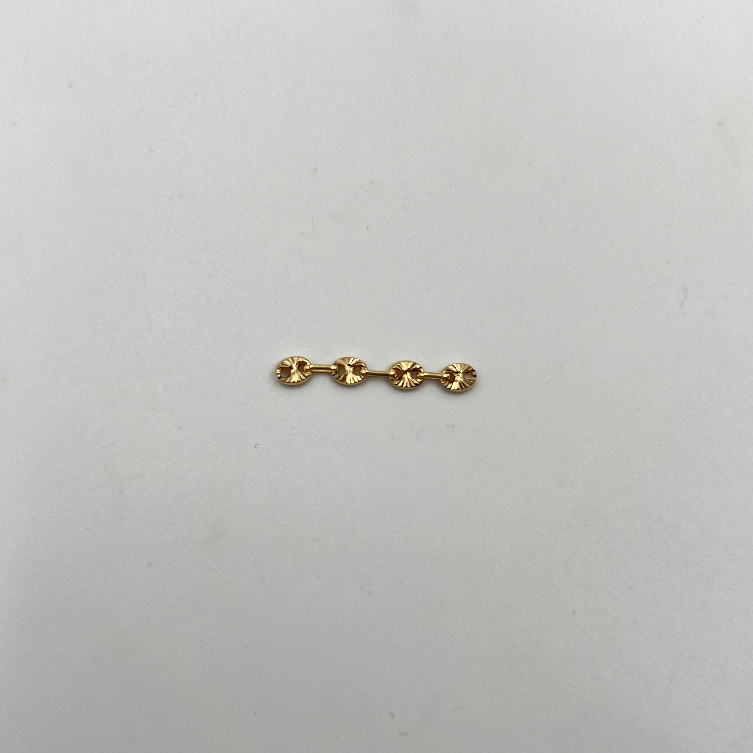 HERRAJE RETAZO GC DIAMANTADO  ORO AMARILLO 18K 0,27 GR / 2 CM