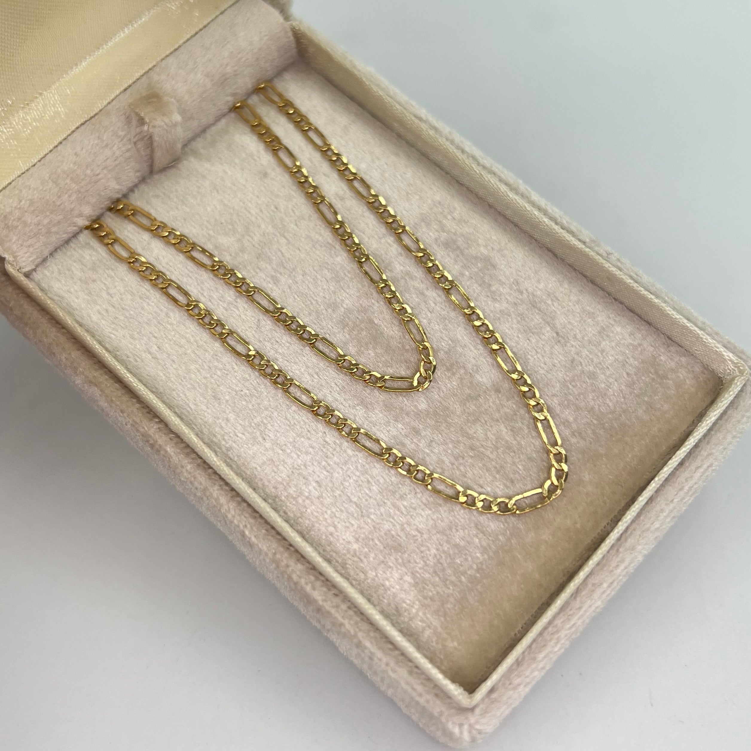 CADENA ITALY FIGARO ORO AMARILLO 18K +1 / 3,21 GR / 2,4 MM / 60 CM