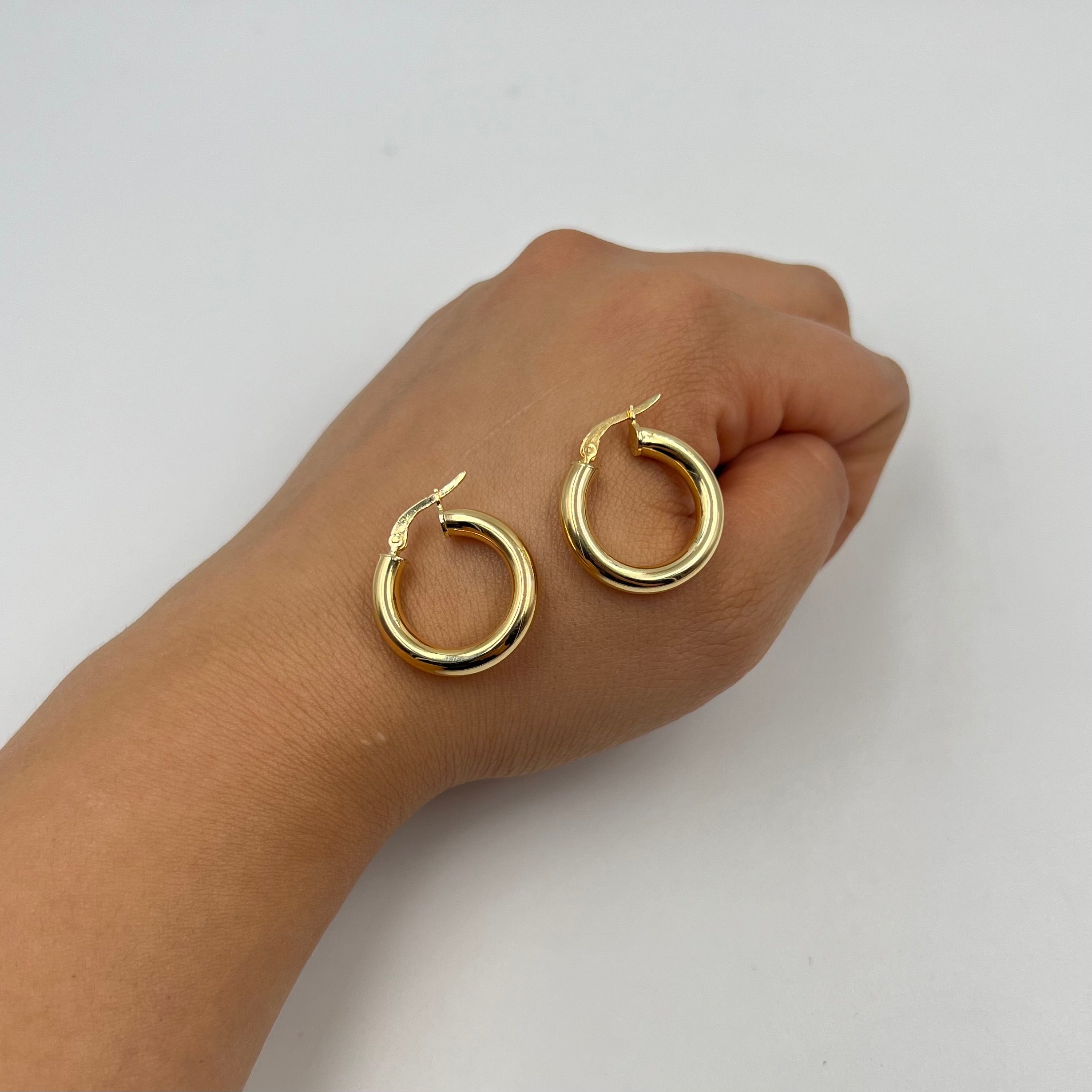 CANDONGA LISA ORO AMARILLO 18K 3,66 GR / 2,5 CM