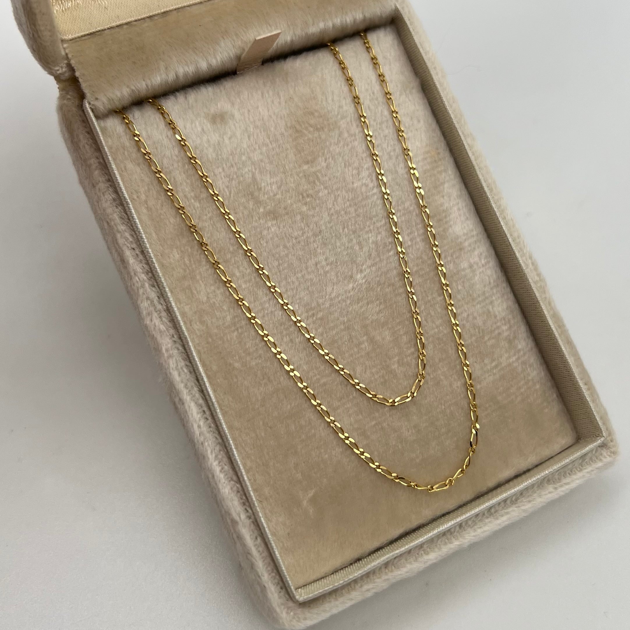 CADENA ITALY FIGARO 3X1 ORO AMARILLO 18K +3 / 1,88 GR / 1,2 MM / 45 CM