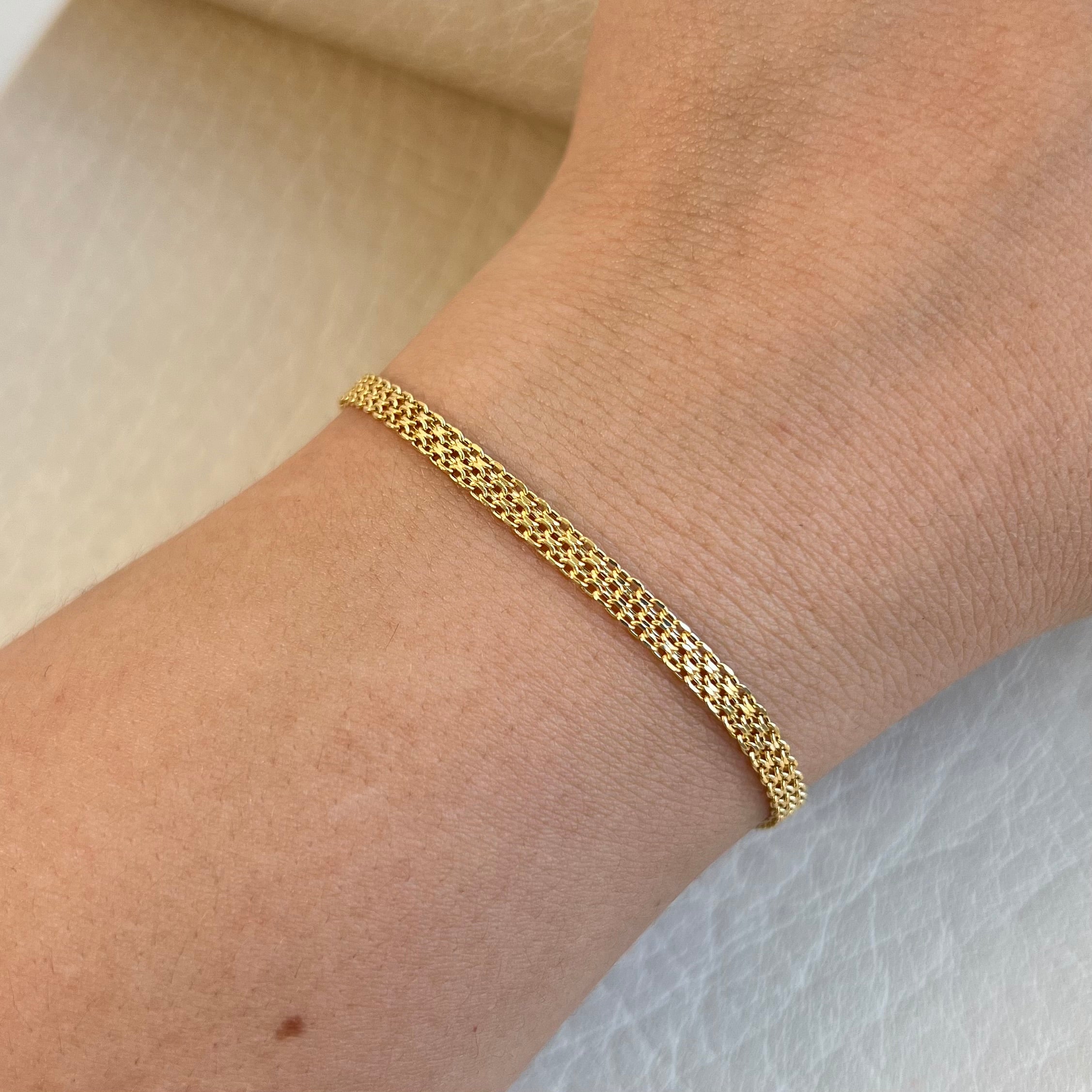 PULSO ITALY CHINO  ORO AMARILLO 18K +3 / 2,3 GR / 3,4 MM / 19 CM