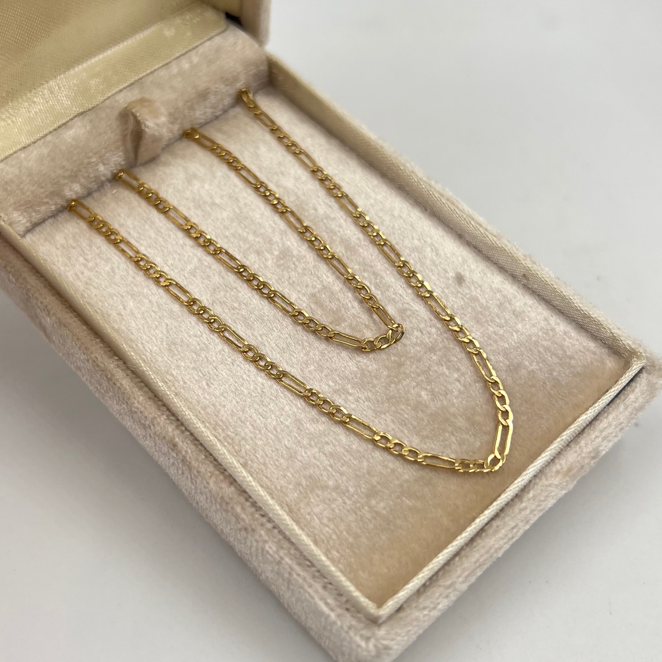CADENA ITALY FIGARO ORO AMARILLO 18K +1 / 3,06 GR / 2,4 MM / 60 CM