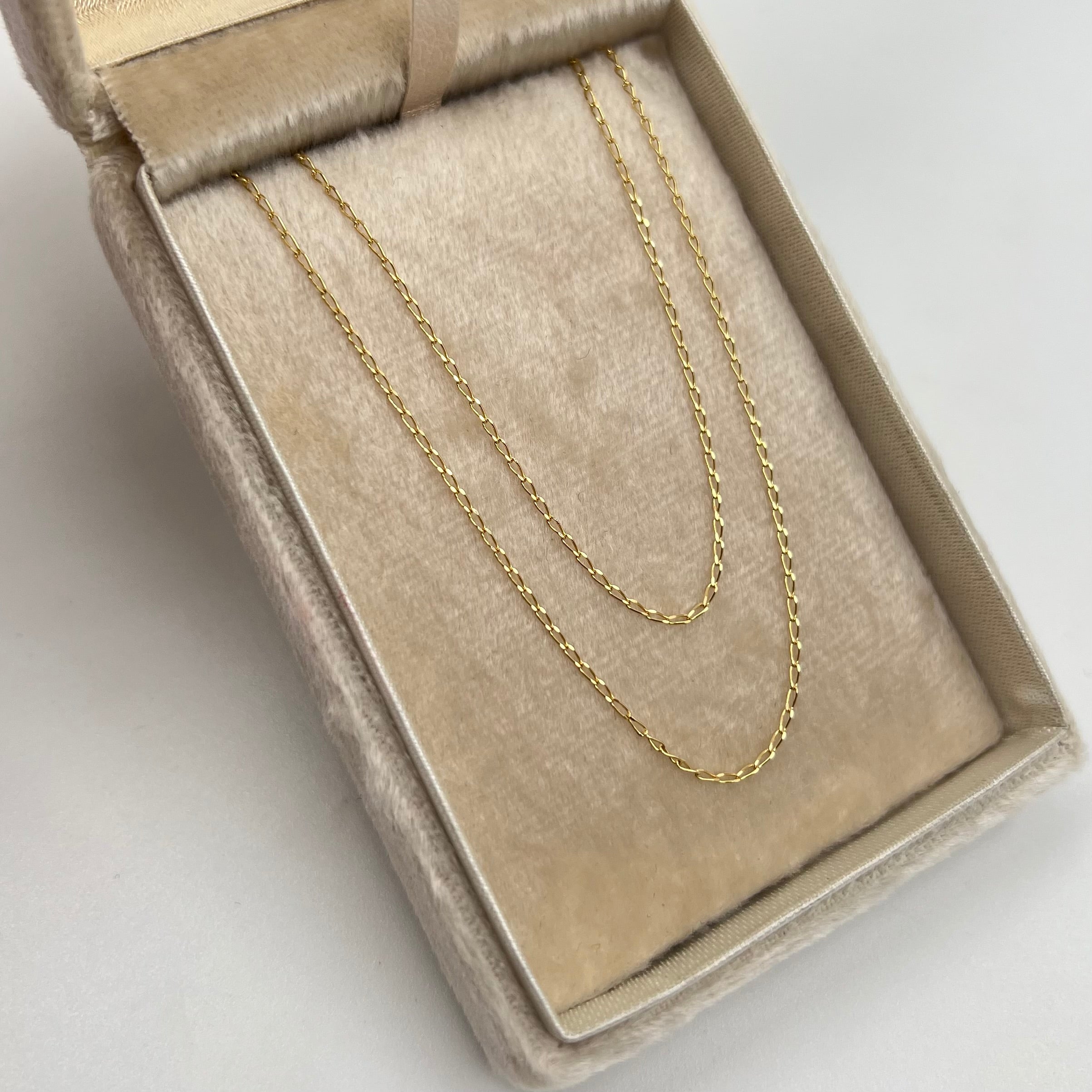 CADENA ITALY ESLABON ORO AMARILLO 18K +3 / 1,3 GR / 1,02 MM / 45 CM