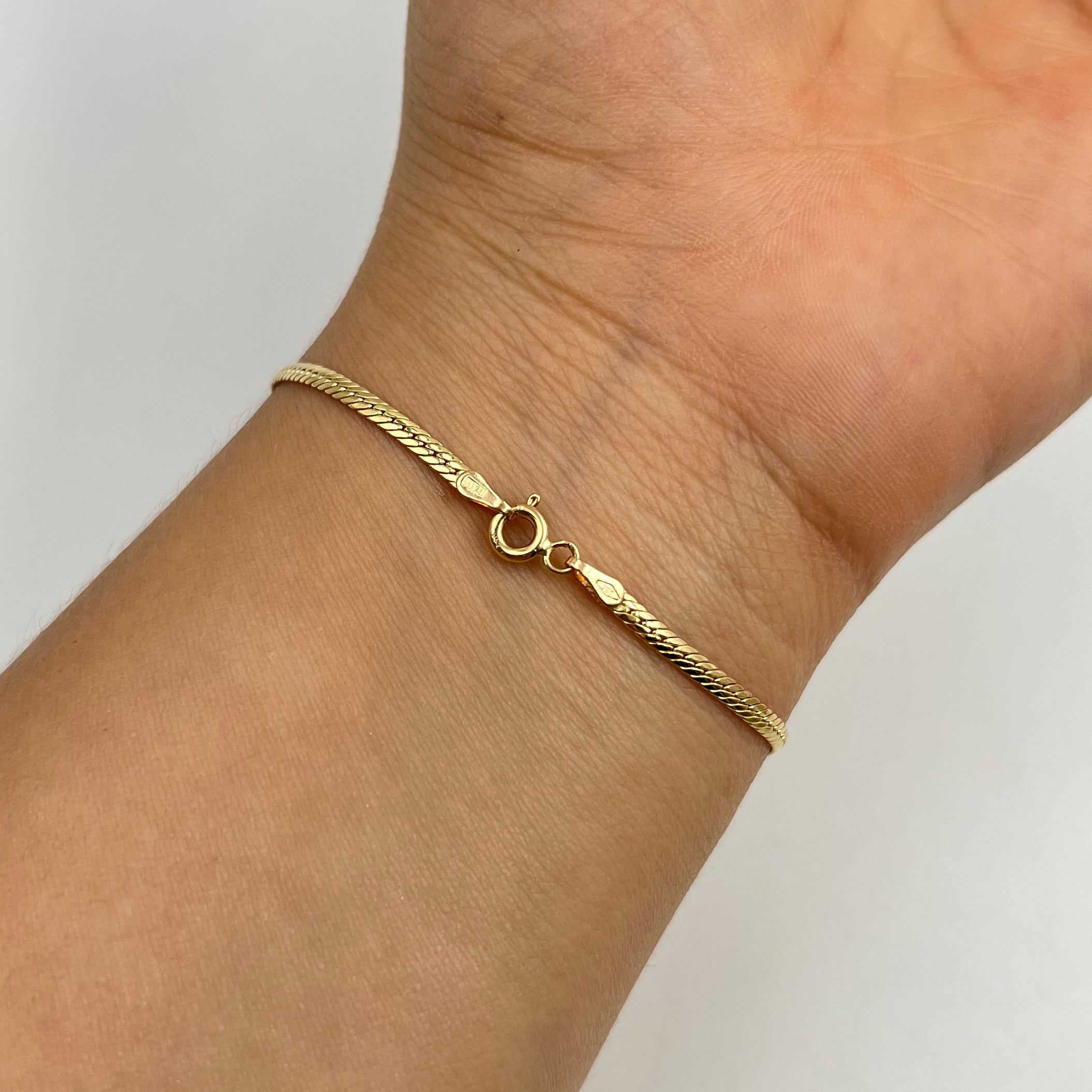 PULSO ITALY SERPIENTE ORO AMARILLO 18K +2 / 1,28 GR / 2,17 MM / 19 CM