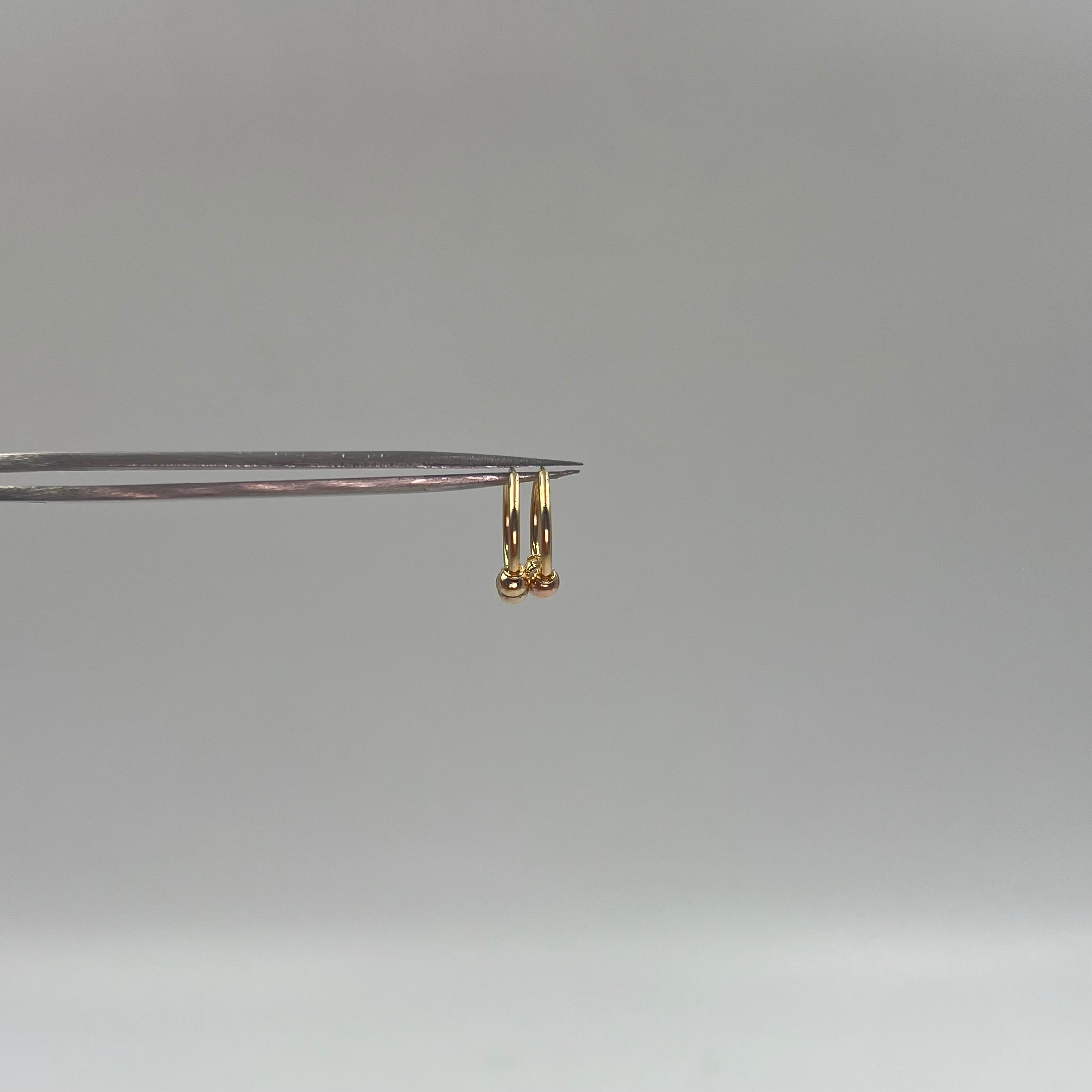 CANDONGA IMPERDIBLE BOLA LISA  ORO AMARILLO 18K 0,7 GR / 1,2 CM