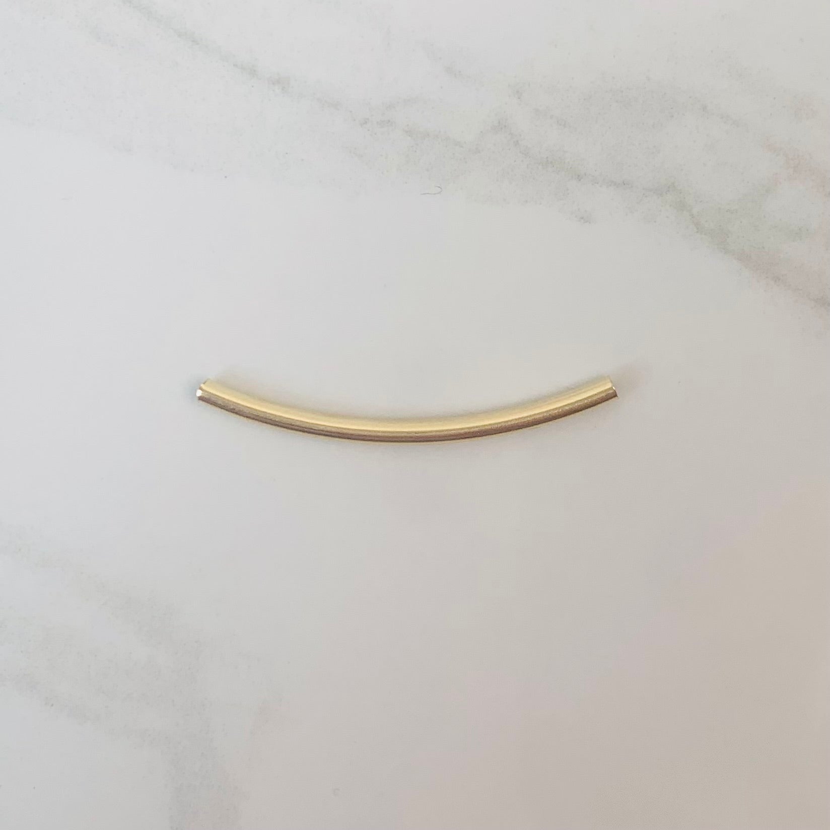 HERRAJE TUBO LISO ORO AMARILLO 18K 0,30 GR / 32 CM