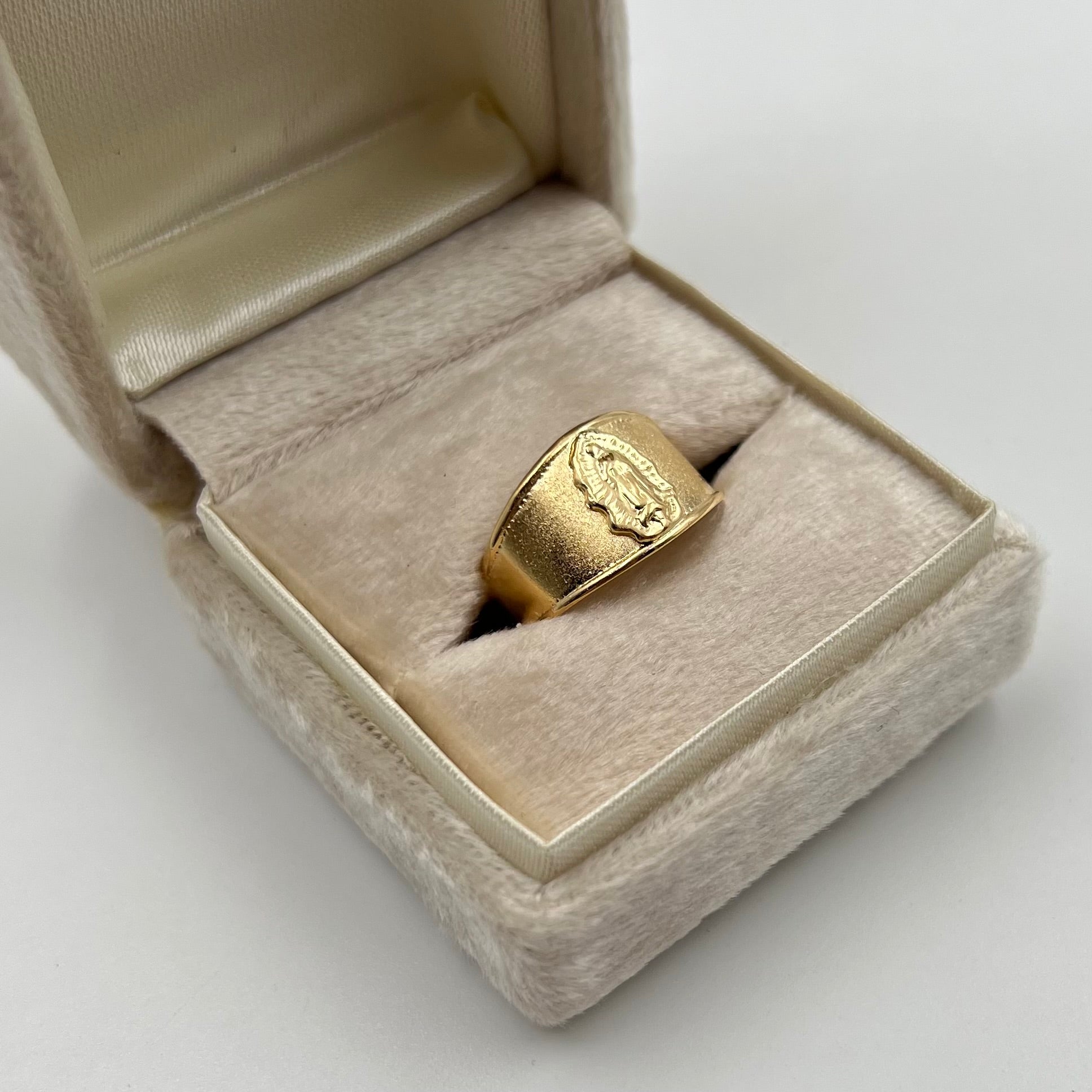 ANILLO VIRGEN DE GUADALUPE  ORO AMARILLO 18K / TALLA 8/5 / 2,1 GR / 11 MM