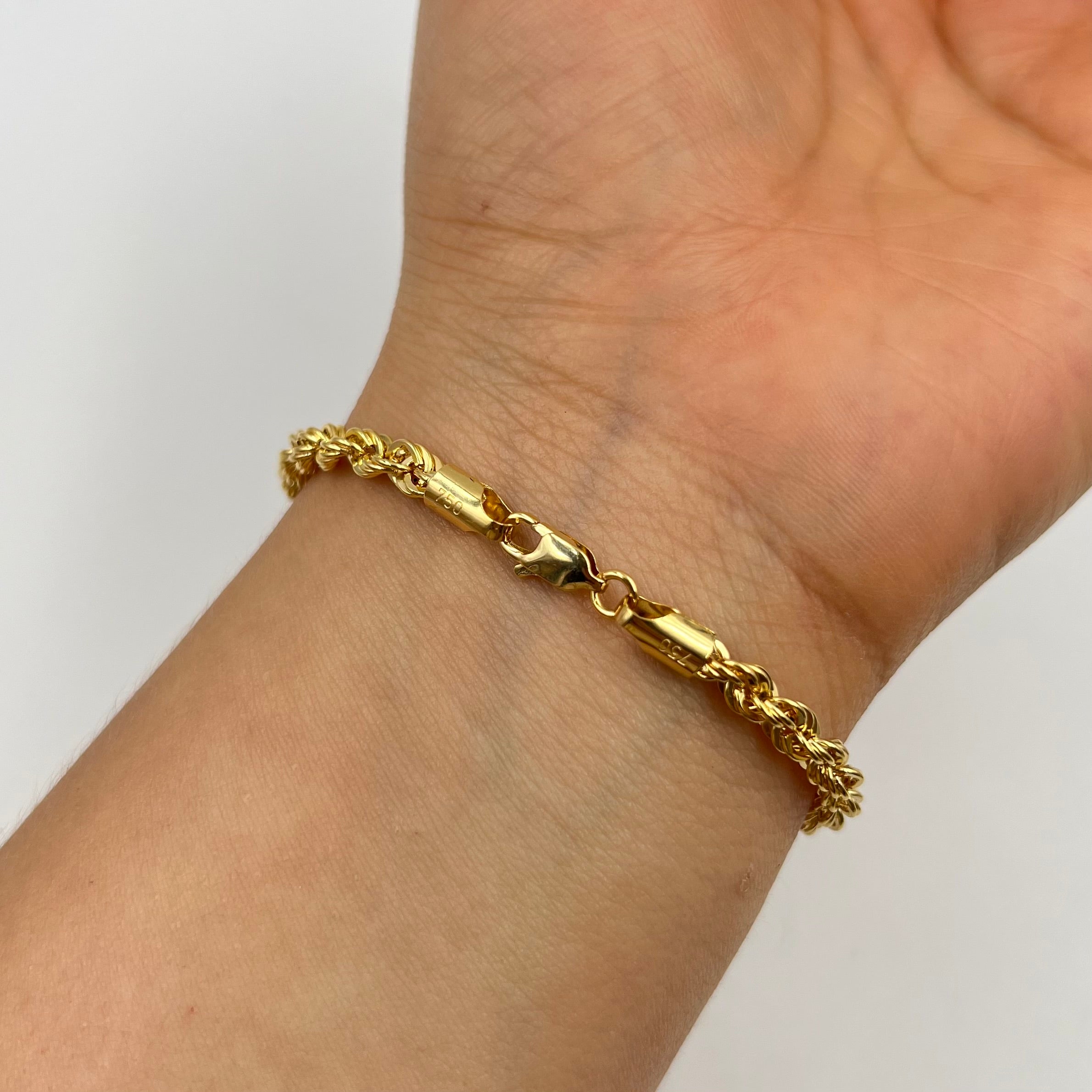 PULSO ITALY LAZO ORO AMARILLO 18K +3 / 5,68 GR / 4,9 MM / 19 CM