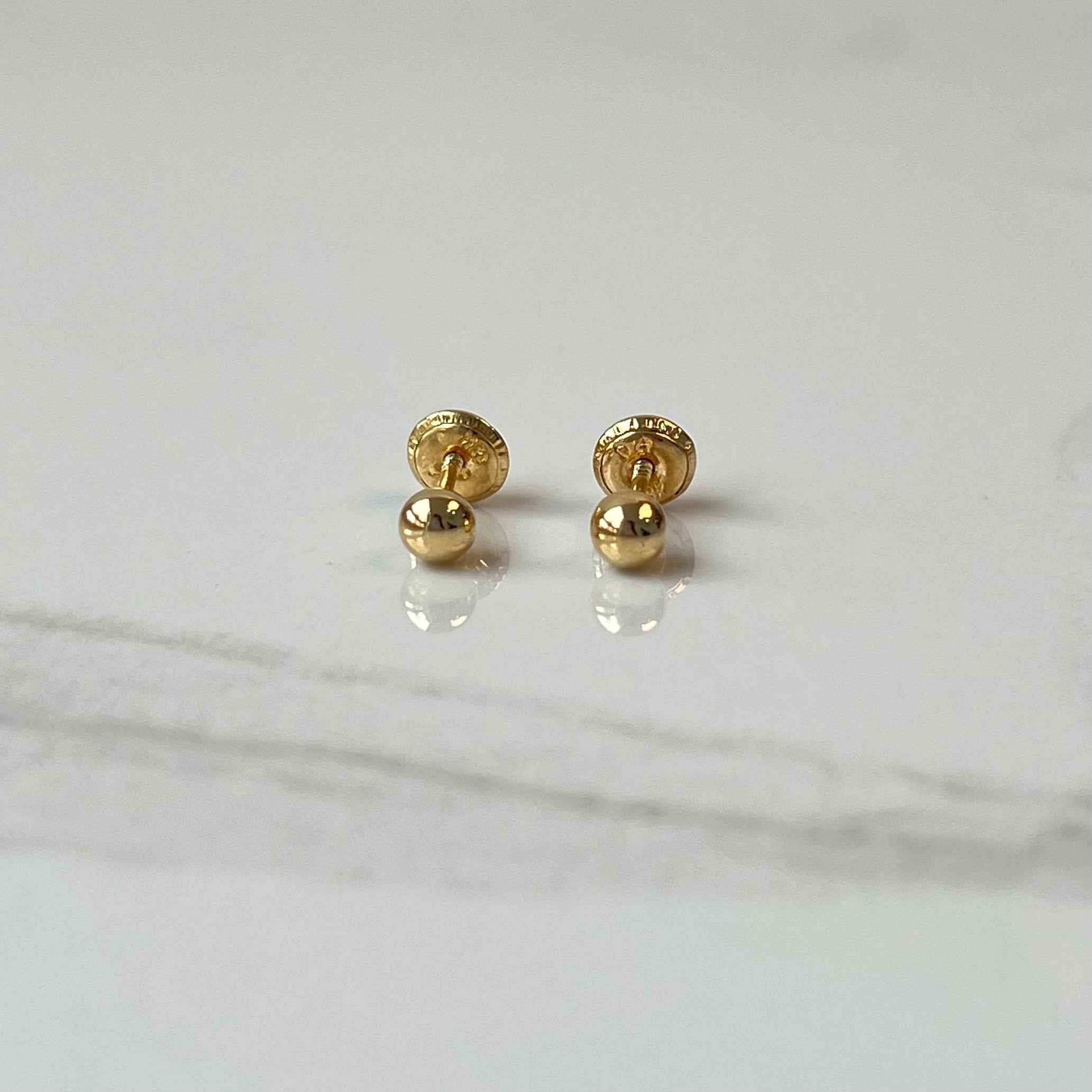 TOPOS BOLA LISA  ORO AMARILLO 18K 0,47 GR / 4 MM
