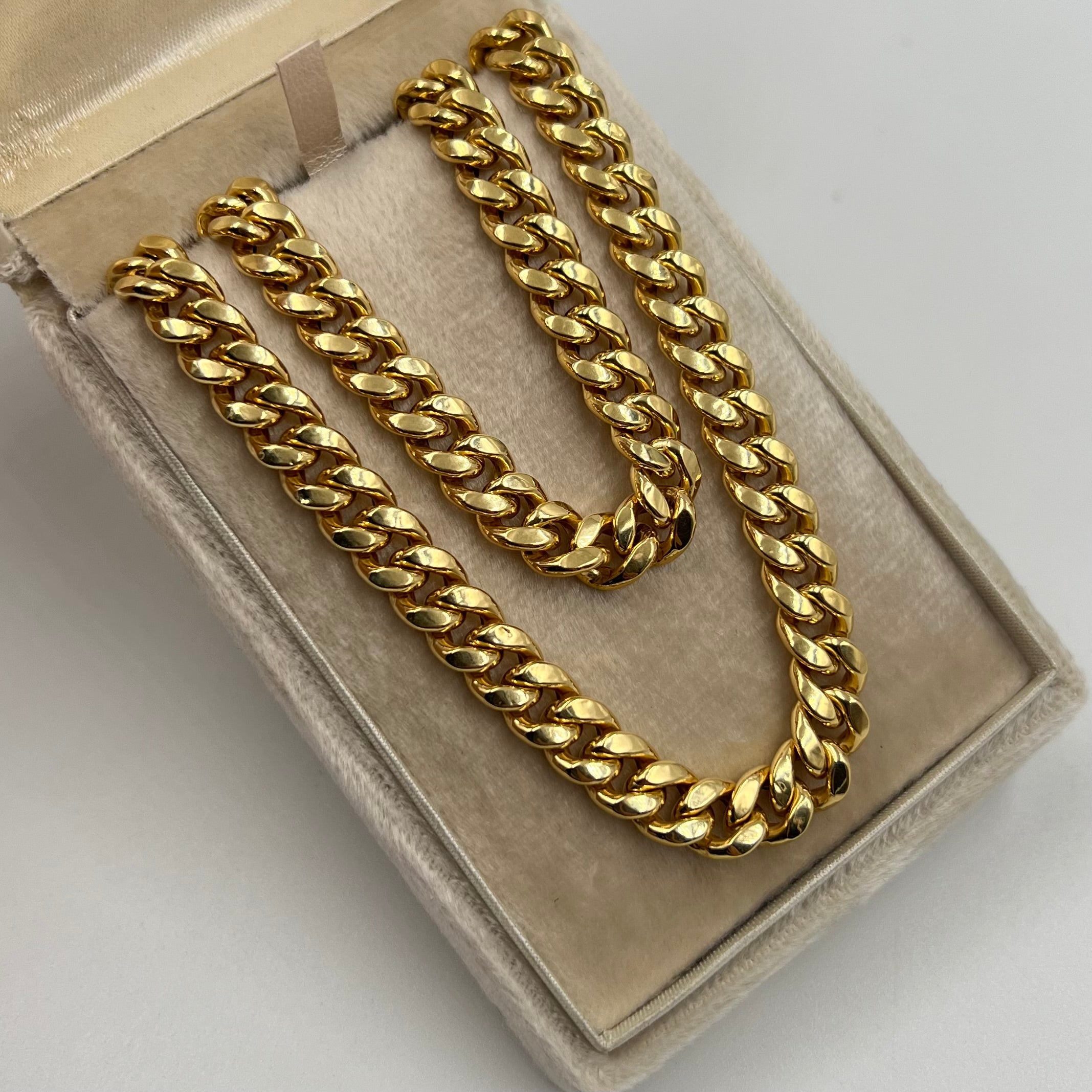 CADENA ITALY CUBANA ORO AMARILLO 18K +1 / 17,45 GR / 7,5 MM / 60 CM