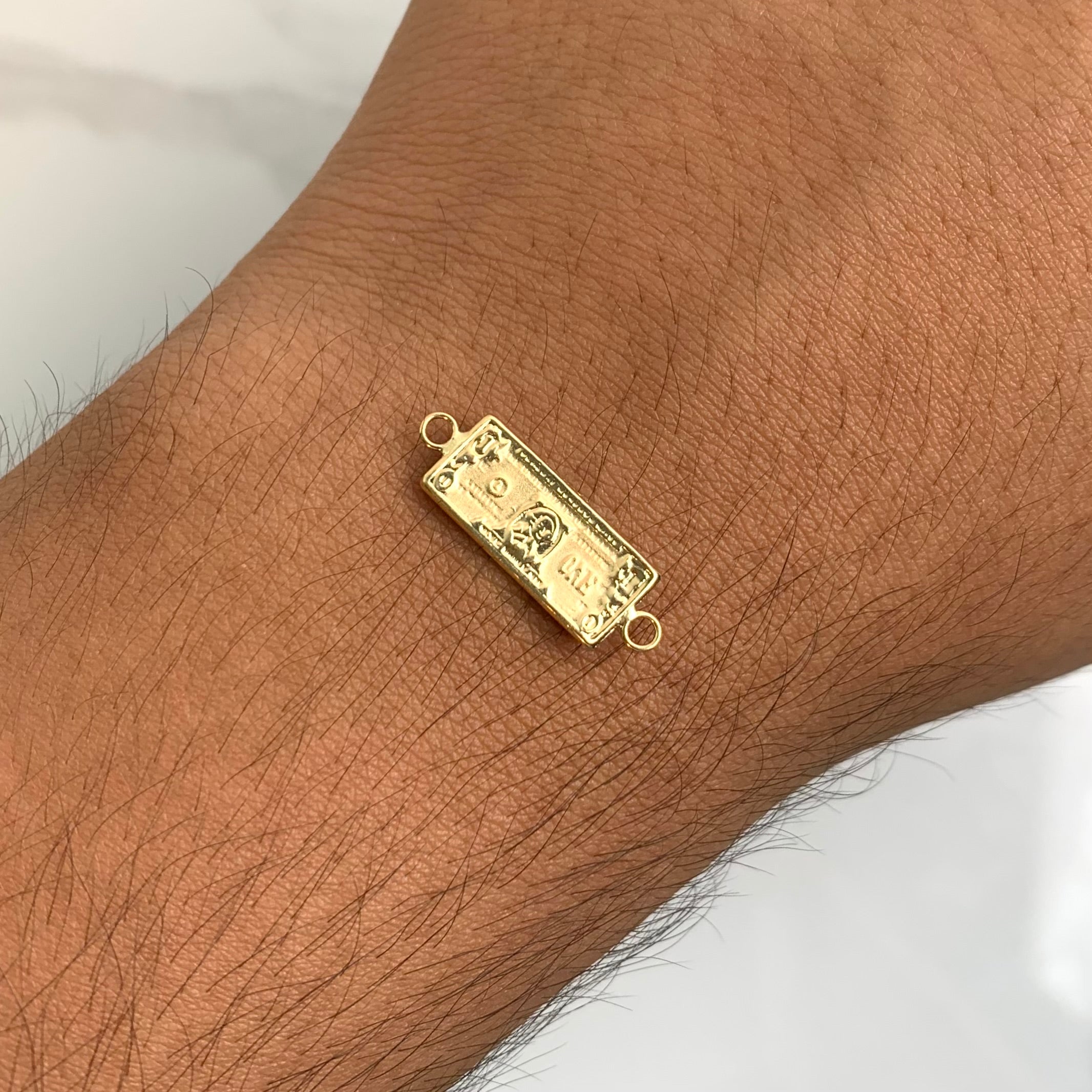 HERRAJE DOLAR ORO AMARILLO 18K 1,2 GR / 2,4 CM