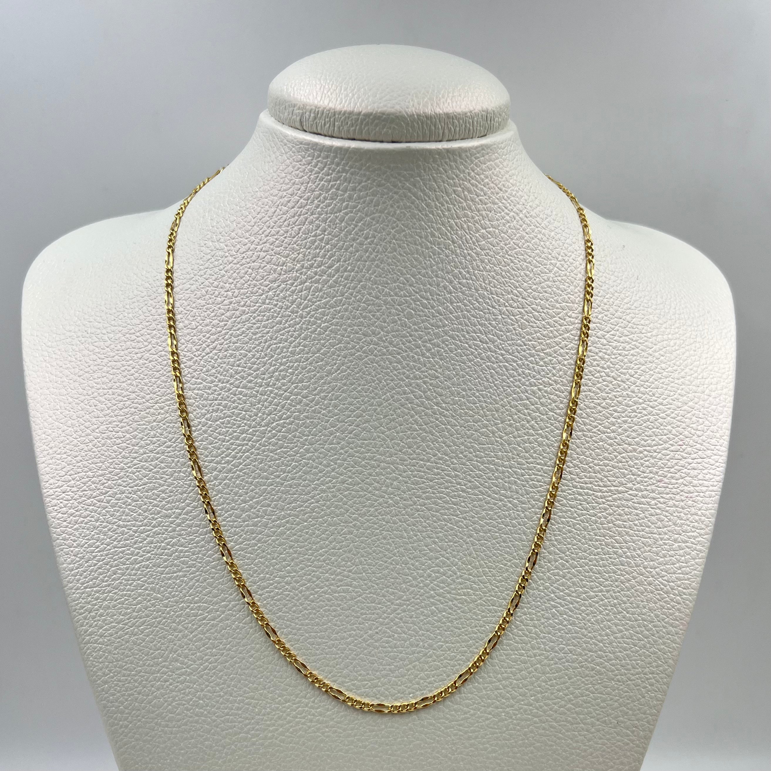 CADENA ITALY FIGARO 3X1 ORO AMARILLO 18K +3 / 1,6 GR / 1,8 MM / 45 CM