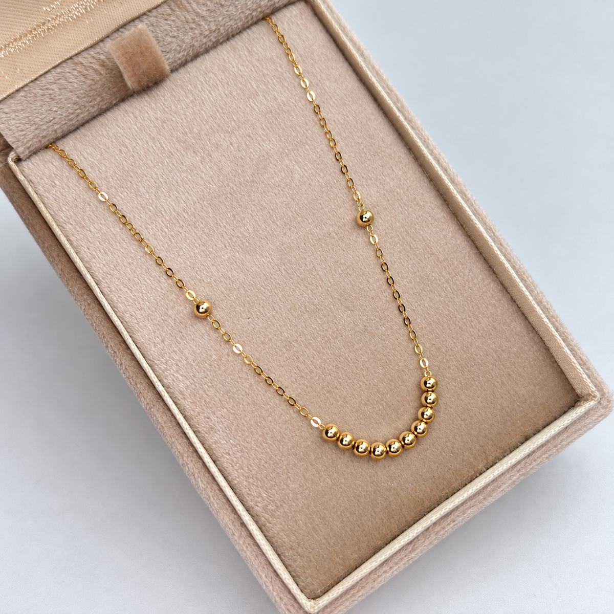 CADENA ITALY ARO SEGUIDO ESPECIAL BOLA LISA ORO AMARILLO 18K +3 / 0,72 GR / 0,6 MM / 45 CM